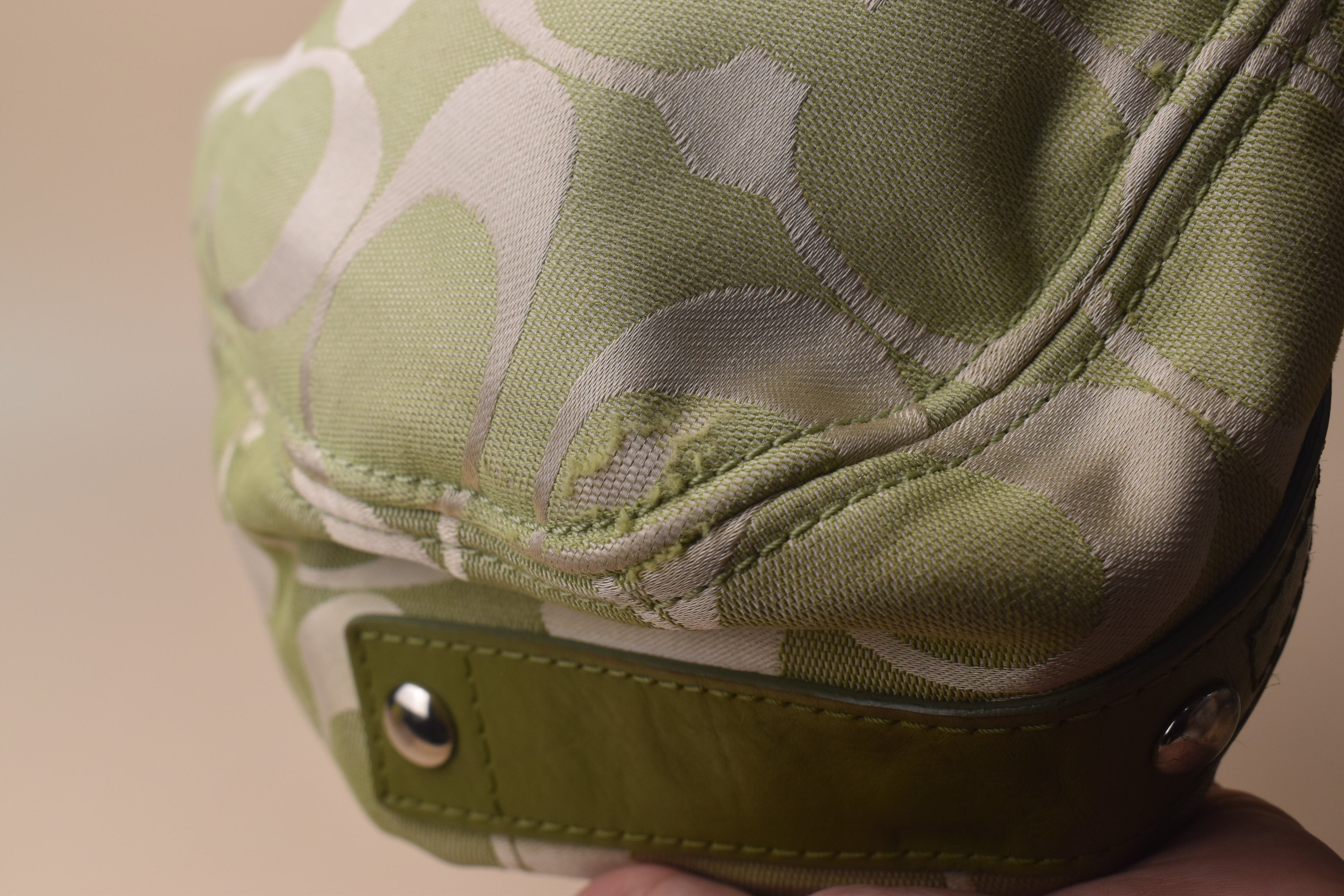 Coach Large Zoe Signature Hobo Bag – Pistachio Green