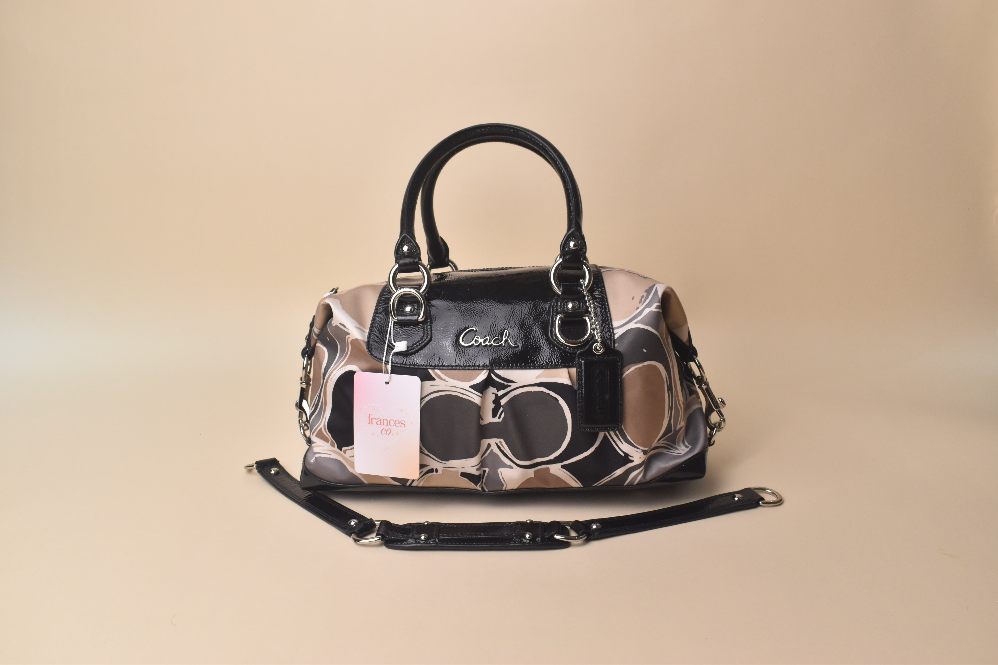 Coach Groovy Op Art Satchel Bag – Black/Neutral