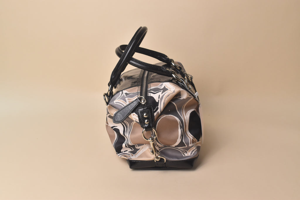 Coach Groovy Op Art Satchel Bag – Black/Neutral