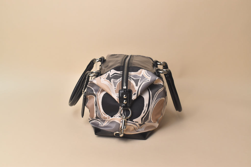 Coach Groovy Op Art Satchel Bag – Black/Neutral