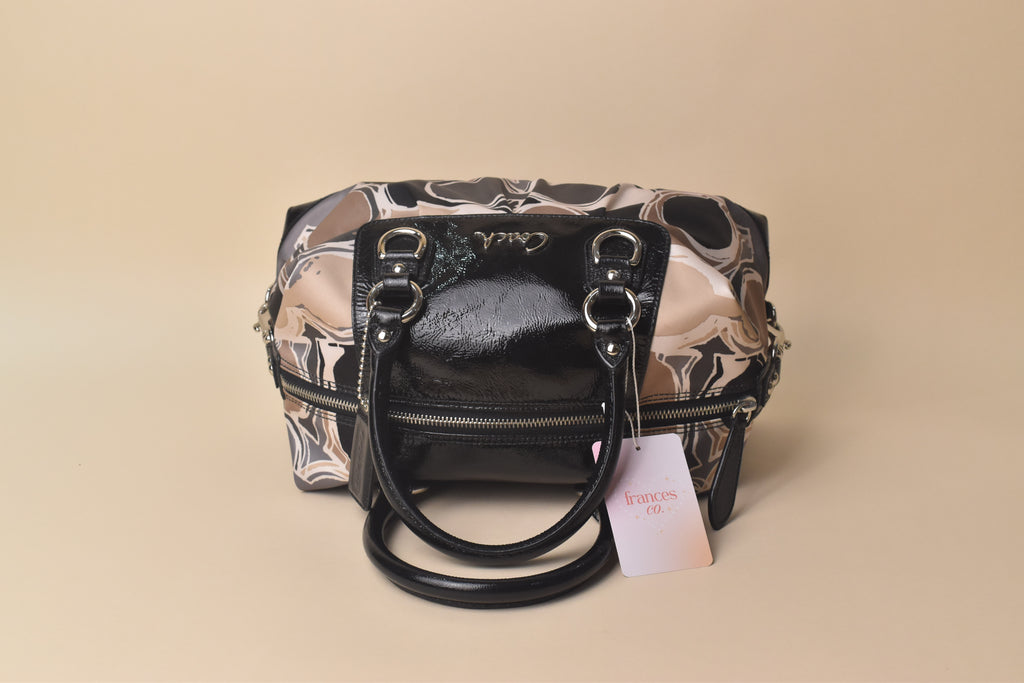 Coach Groovy Op Art Satchel Bag – Black/Neutral
