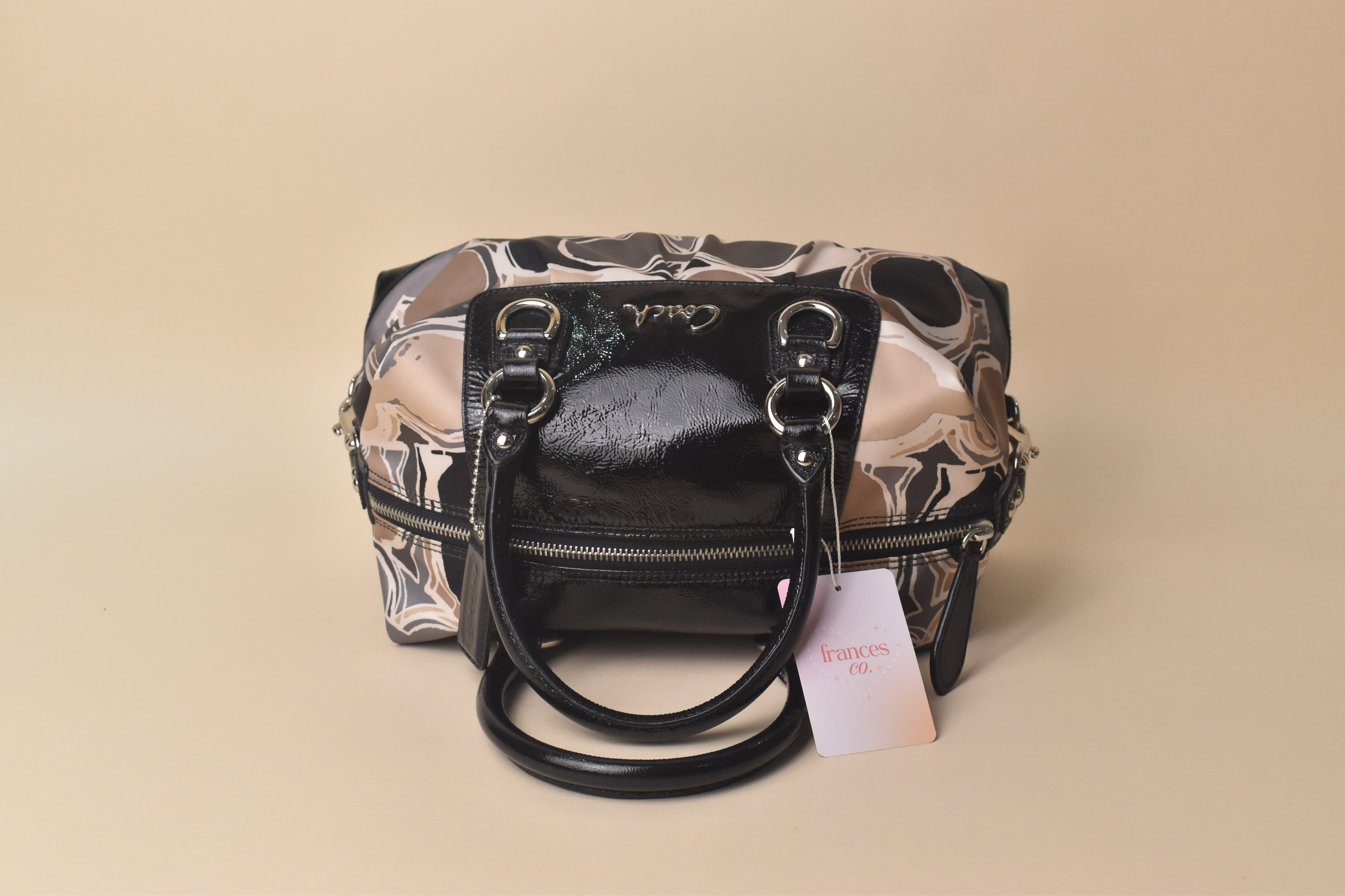 Coach Groovy Op Art Satchel Bag – Black/Neutral