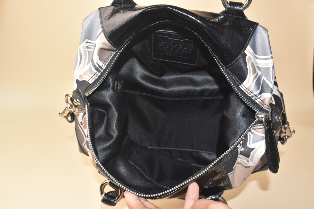 Coach Groovy Op Art Satchel Bag – Black/Neutral