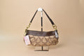 Coach Madison Op Art Hobo Baguette Shoulder Bag – Khaki/Brown