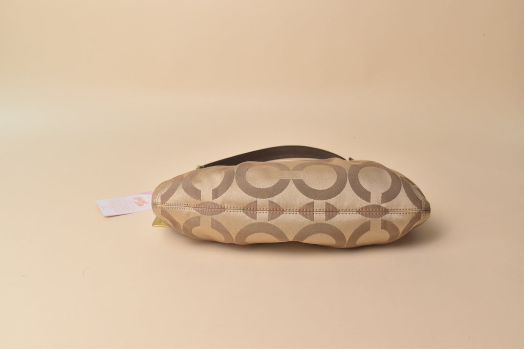 Coach Madison Op Art Hobo Baguette Shoulder Bag – Khaki/Brown