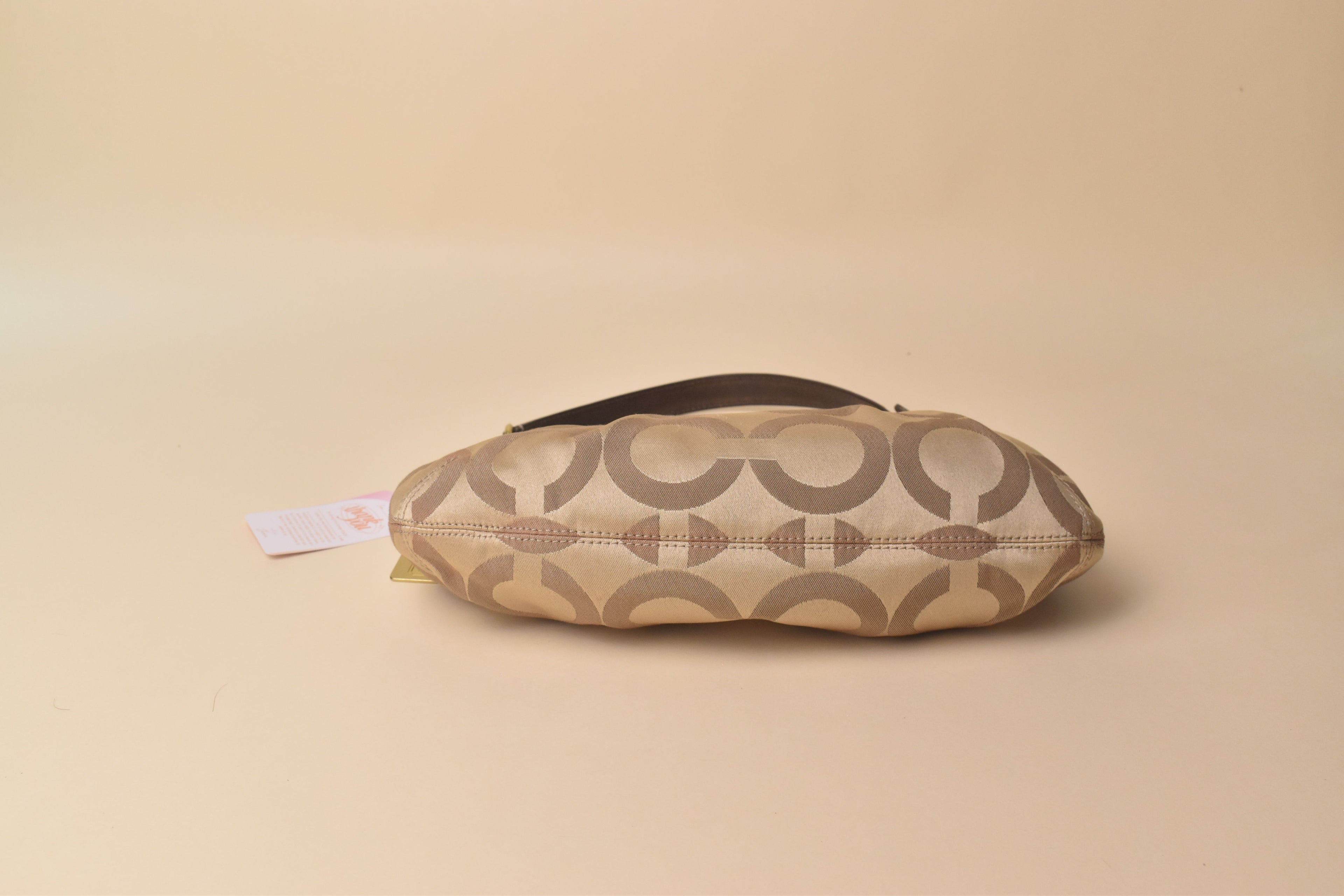 Coach Madison Op Art Hobo Baguette Shoulder Bag – Khaki/Brown