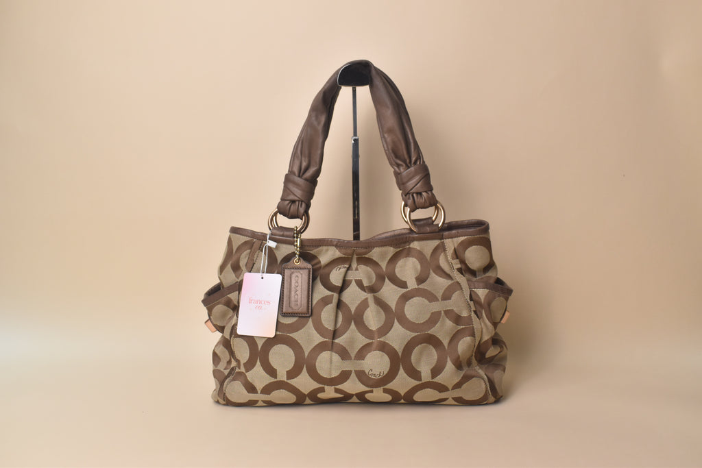 Coach Parker Op Art Tote – Khaki/Brown