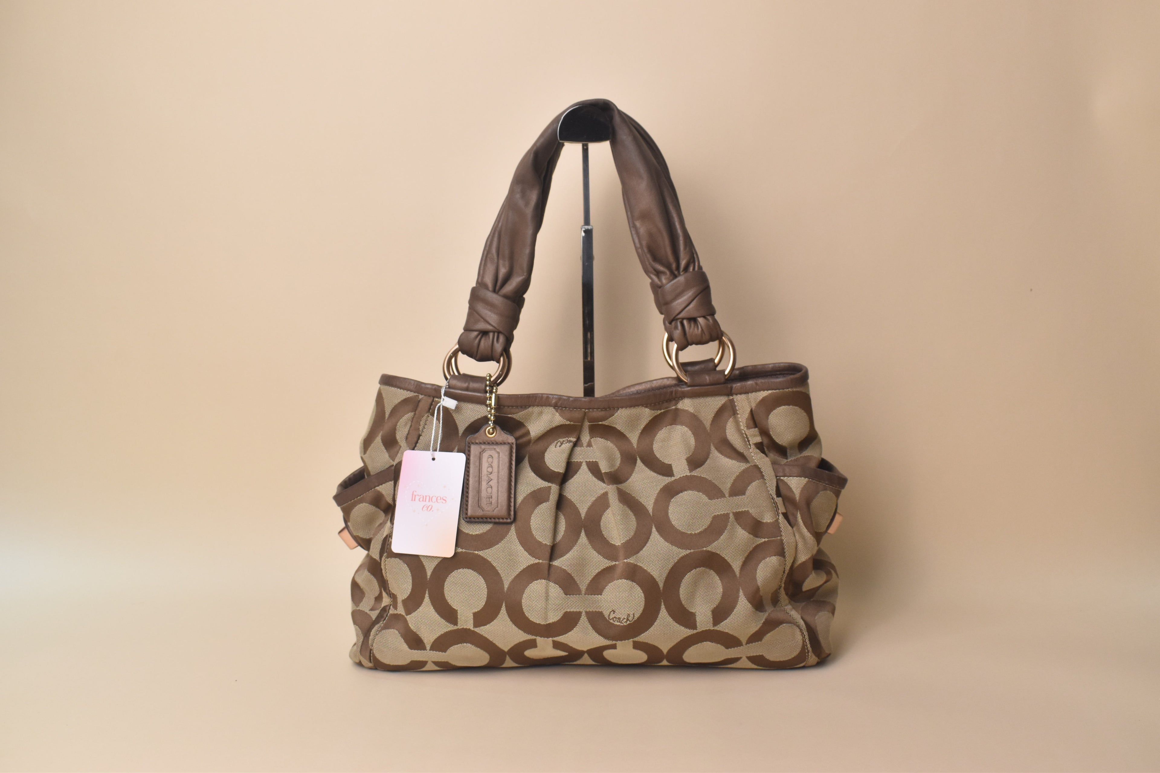 Coach Parker Op Art Tote – Khaki/Brown