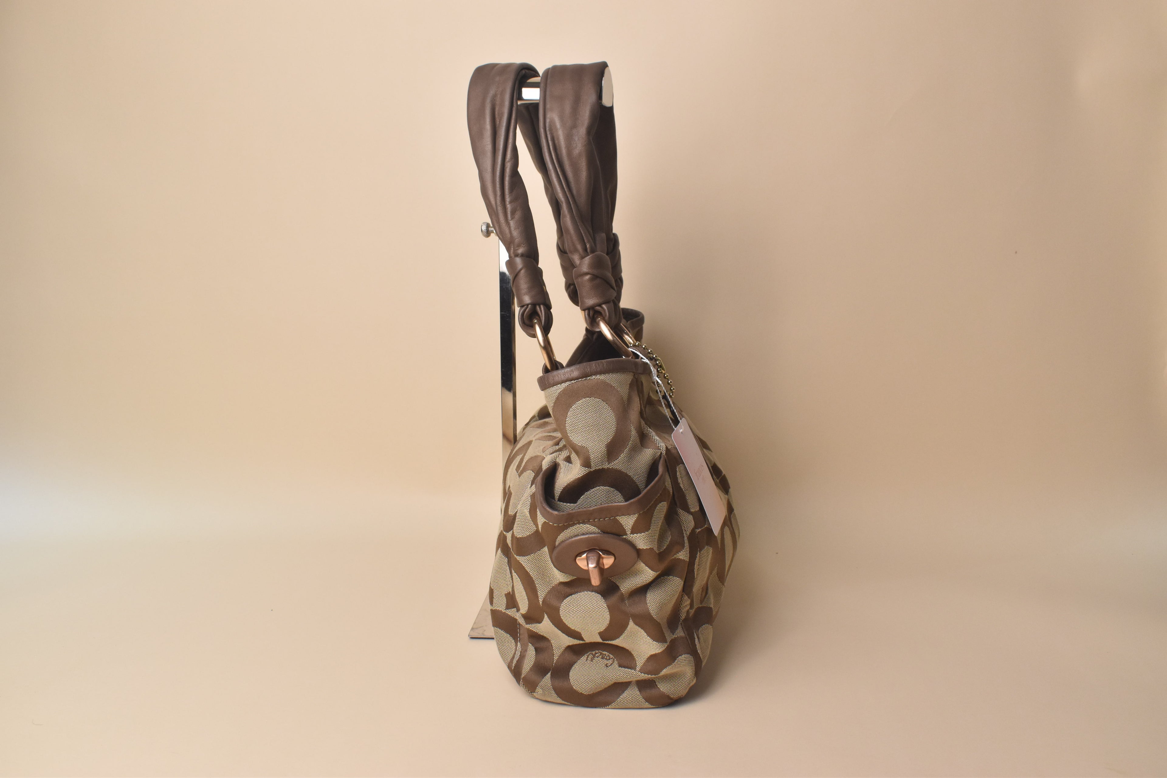 Coach Parker Op Art Tote – Khaki/Brown