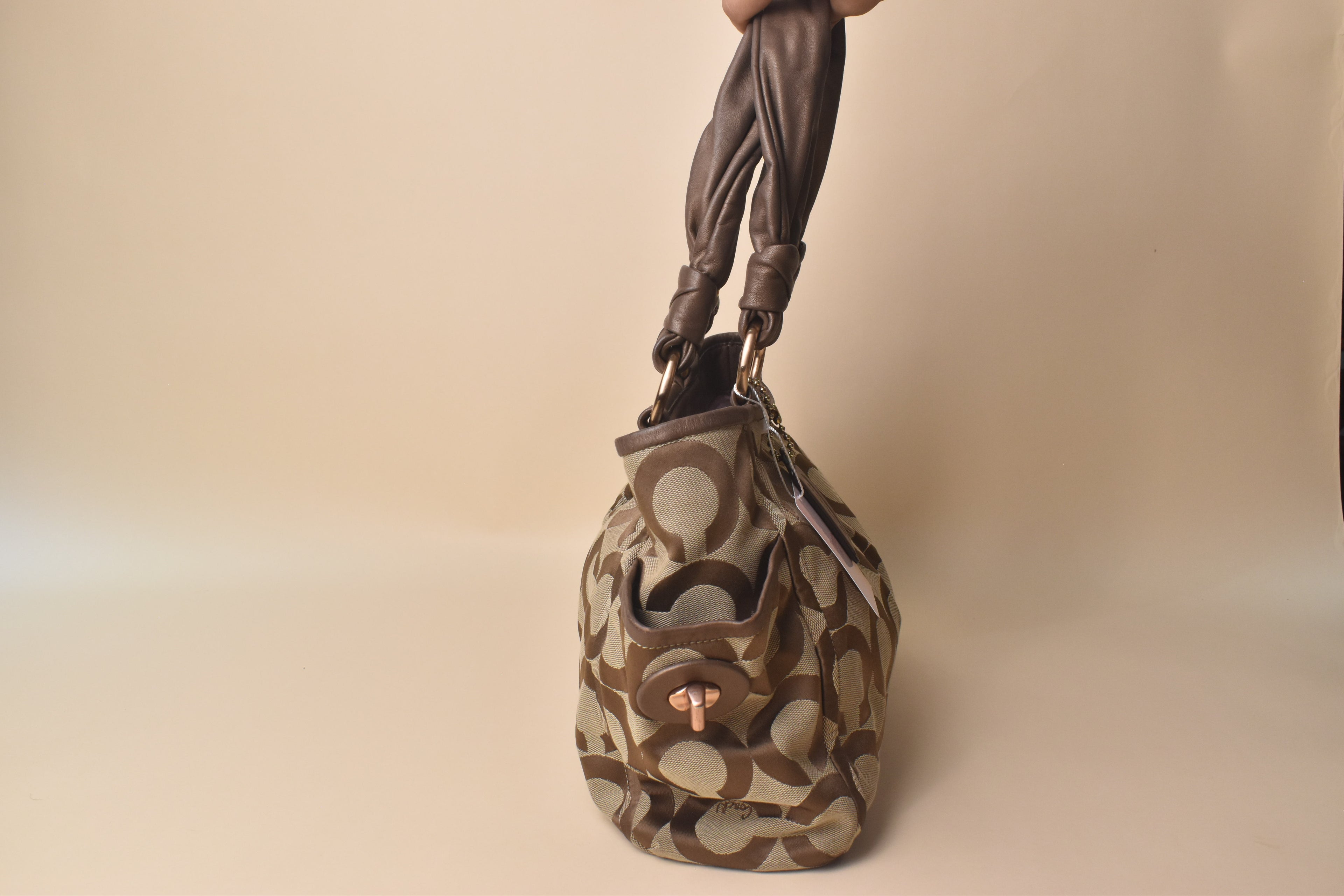 Coach Parker Op Art Tote – Khaki/Brown