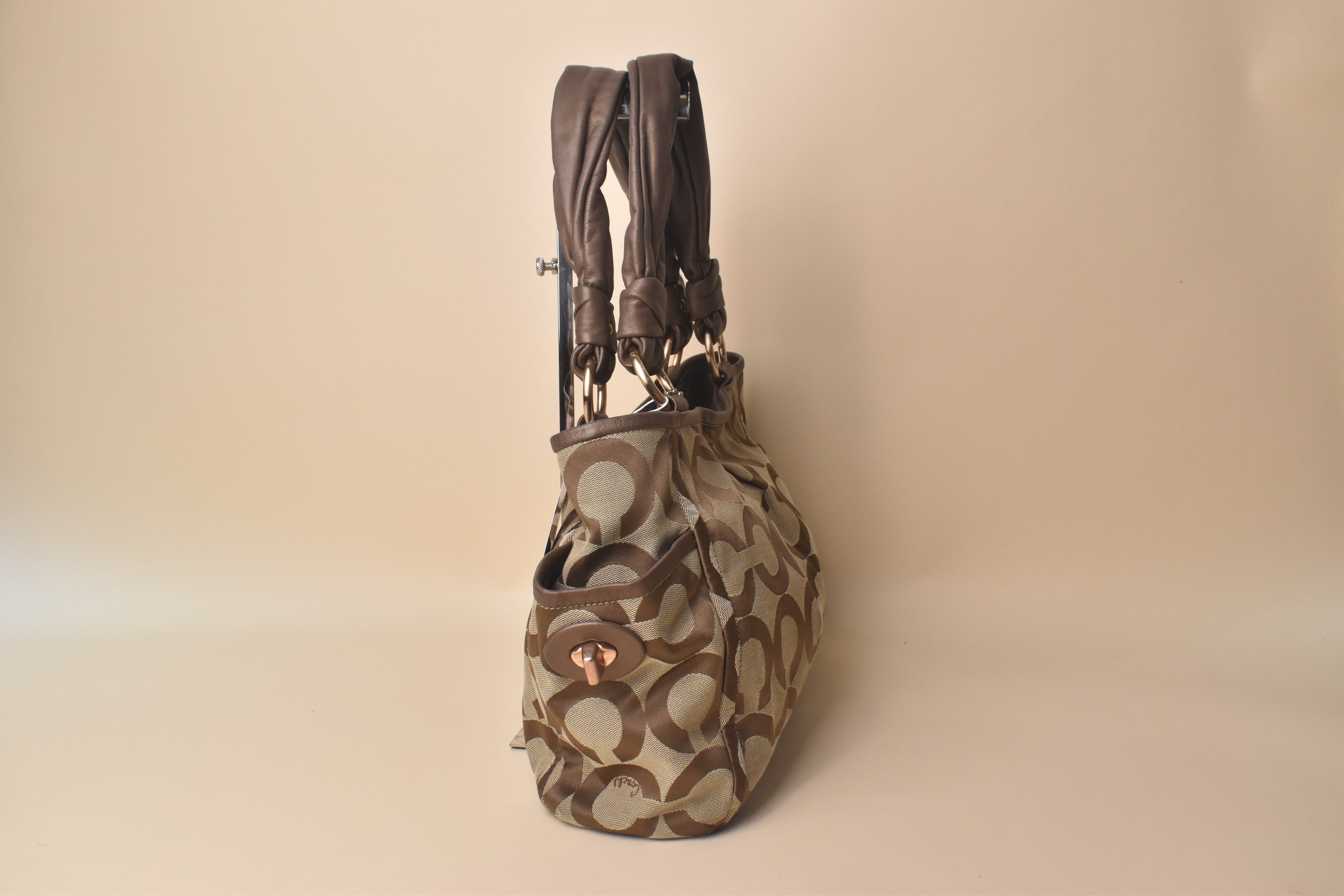 Coach Parker Op Art Tote – Khaki/Brown