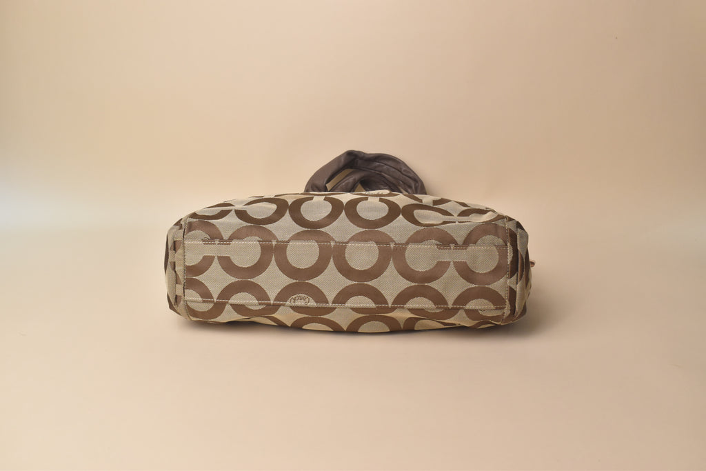 Coach Parker Op Art Tote – Khaki/Brown