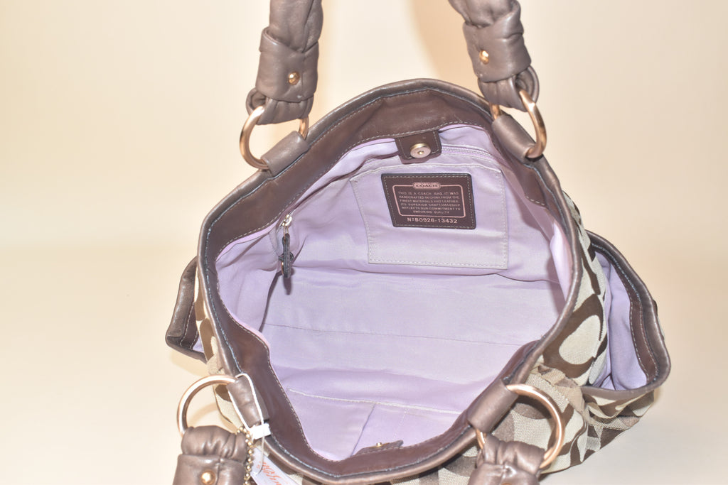 Coach Parker Op Art Tote – Khaki/Brown