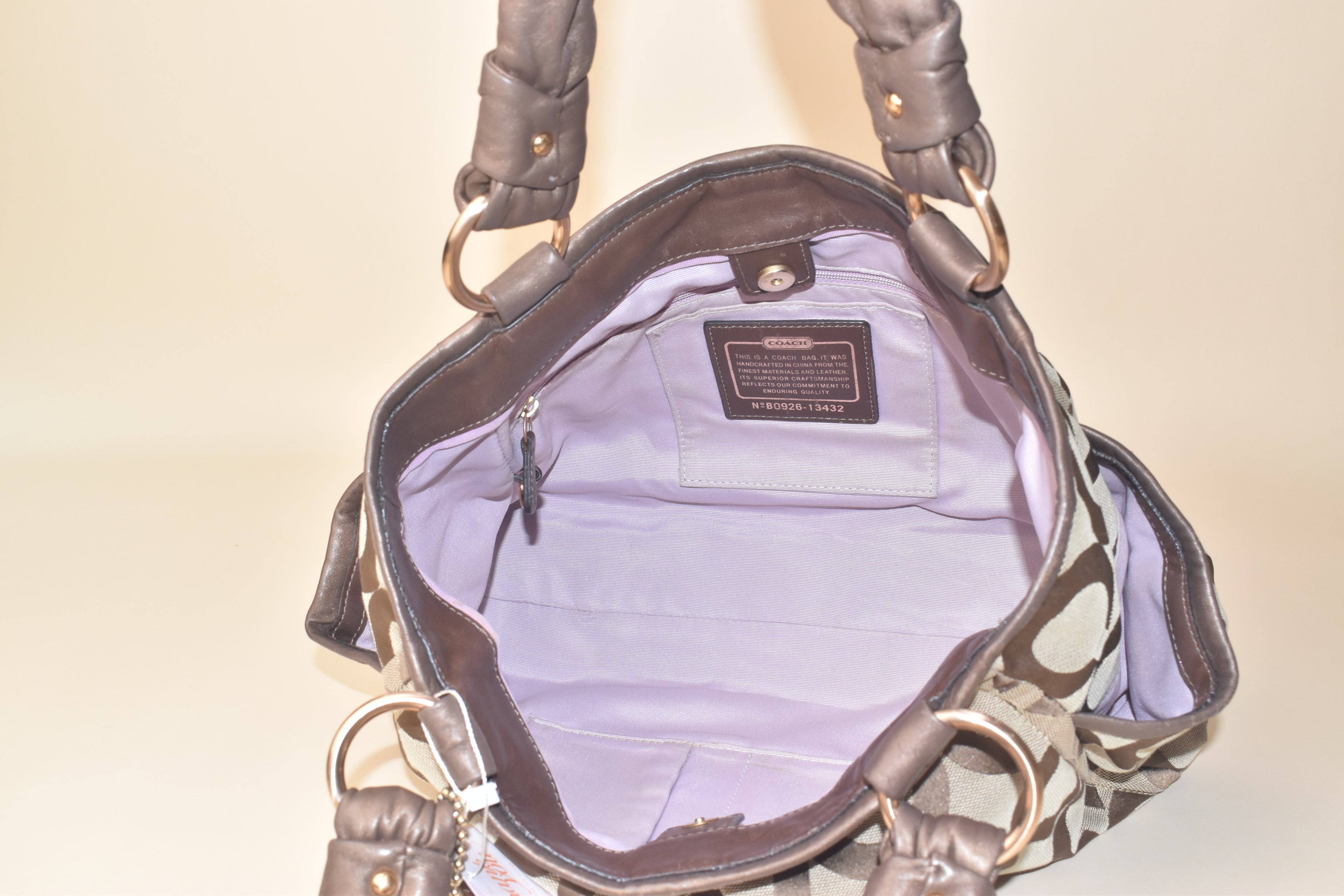 Coach Parker Op Art Tote – Khaki/Brown