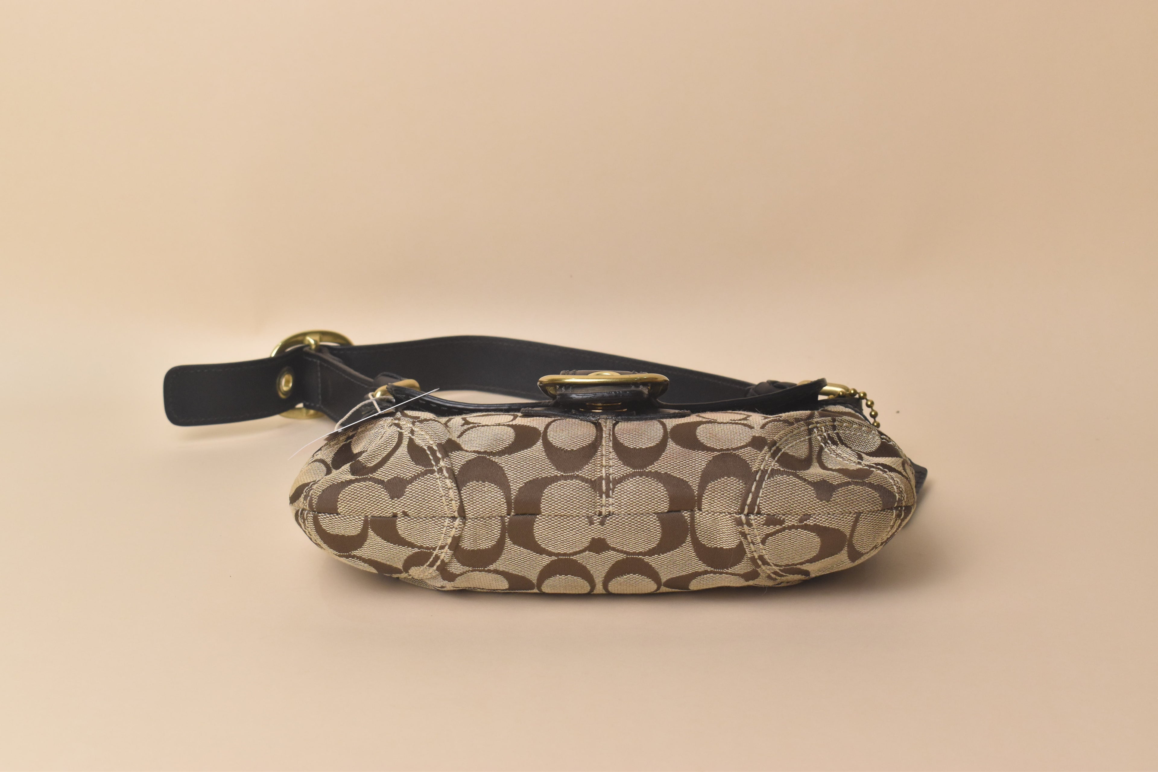 Coach Bleecker Signature Flap Shoulder Bag – Khaki/Brown
