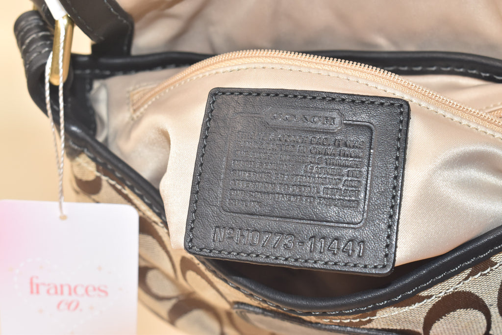 Coach Bleecker Signature Flap Shoulder Bag – Khaki/Brown