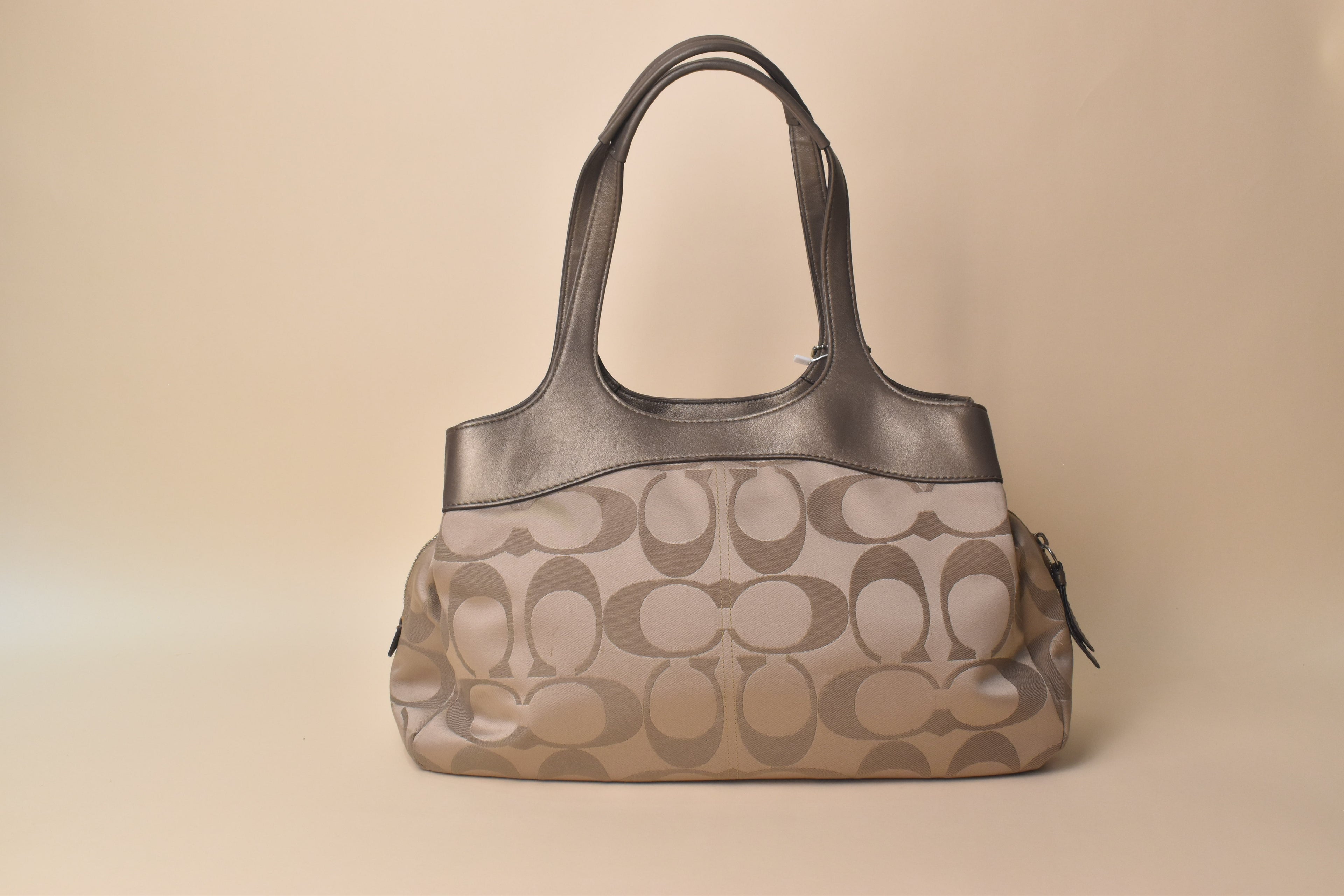 Coach Lexi Signature Hobo Satchel – Champagne/Taupe