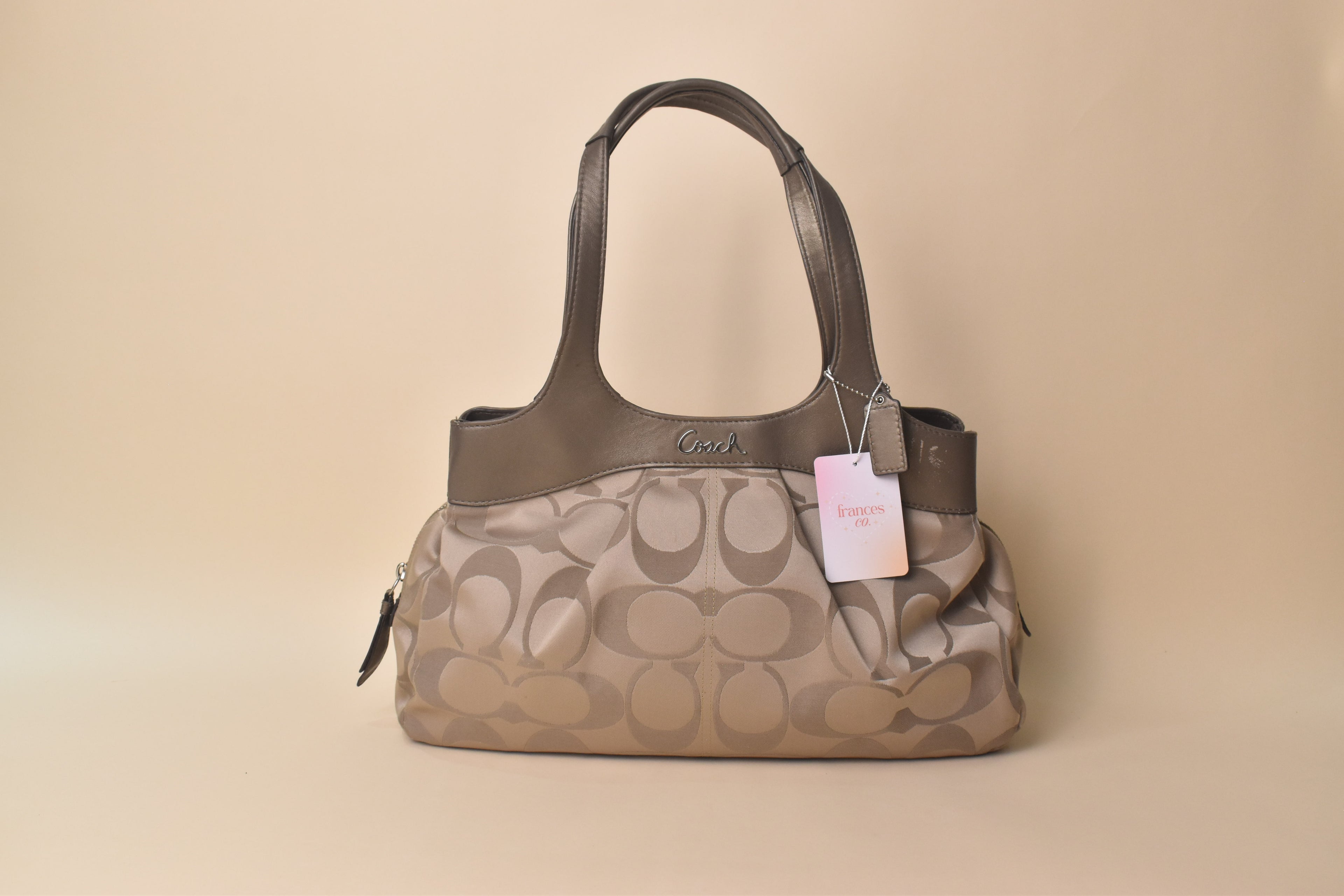 Coach Lexi Signature Hobo Satchel – Champagne/Taupe