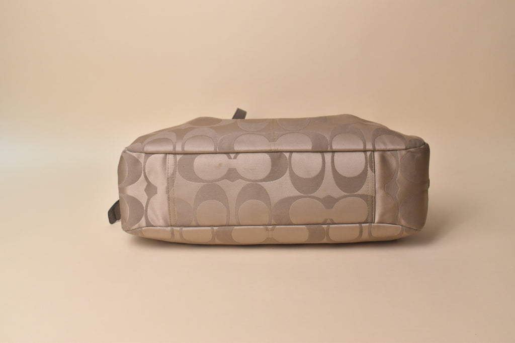 Coach Lexi Signature Hobo Satchel – Champagne/Taupe