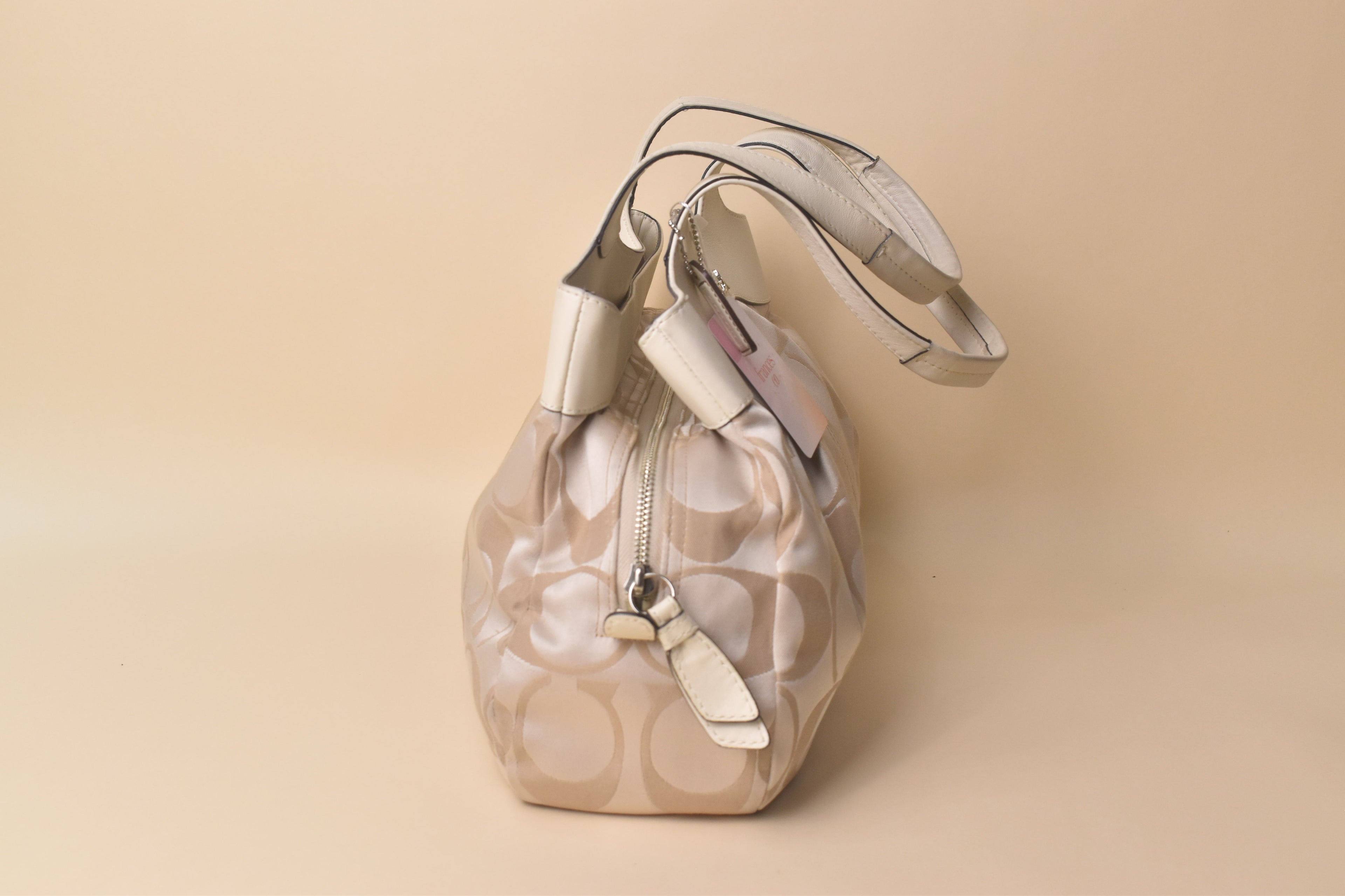 Coach Lexi Signature Hobo Satchel – Ivory/Champagne