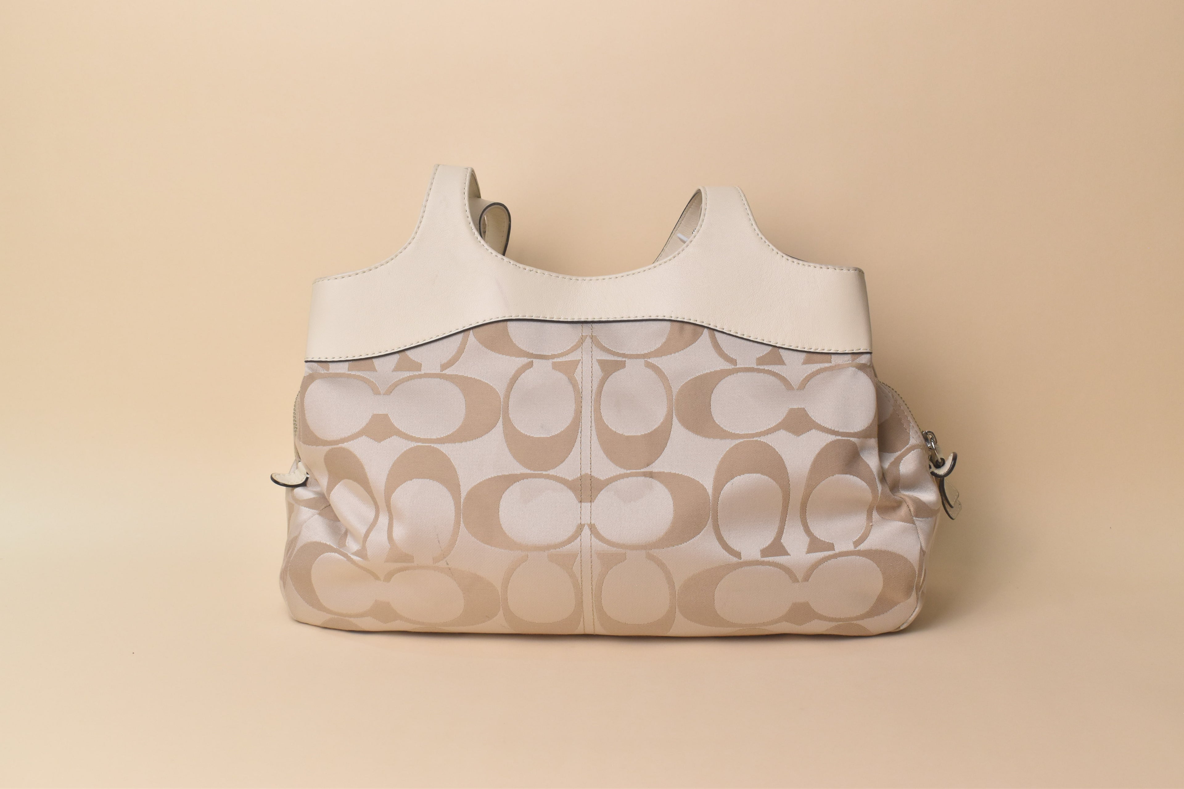 Coach Lexi Signature Hobo Satchel – Ivory/Champagne