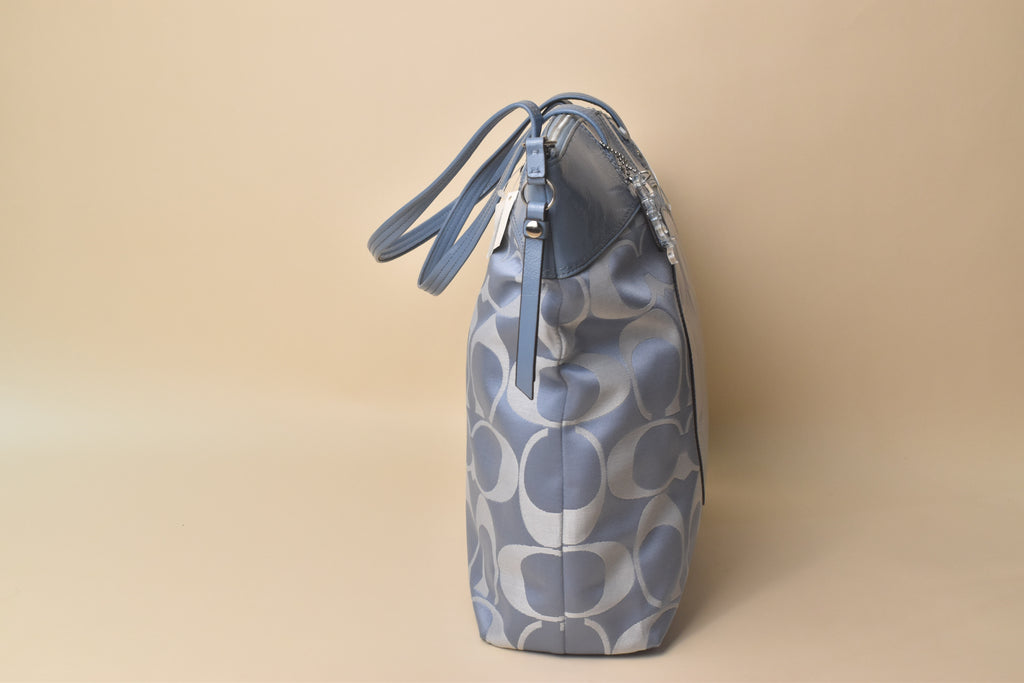 Coach Laura Signature Tote – Pool Blue