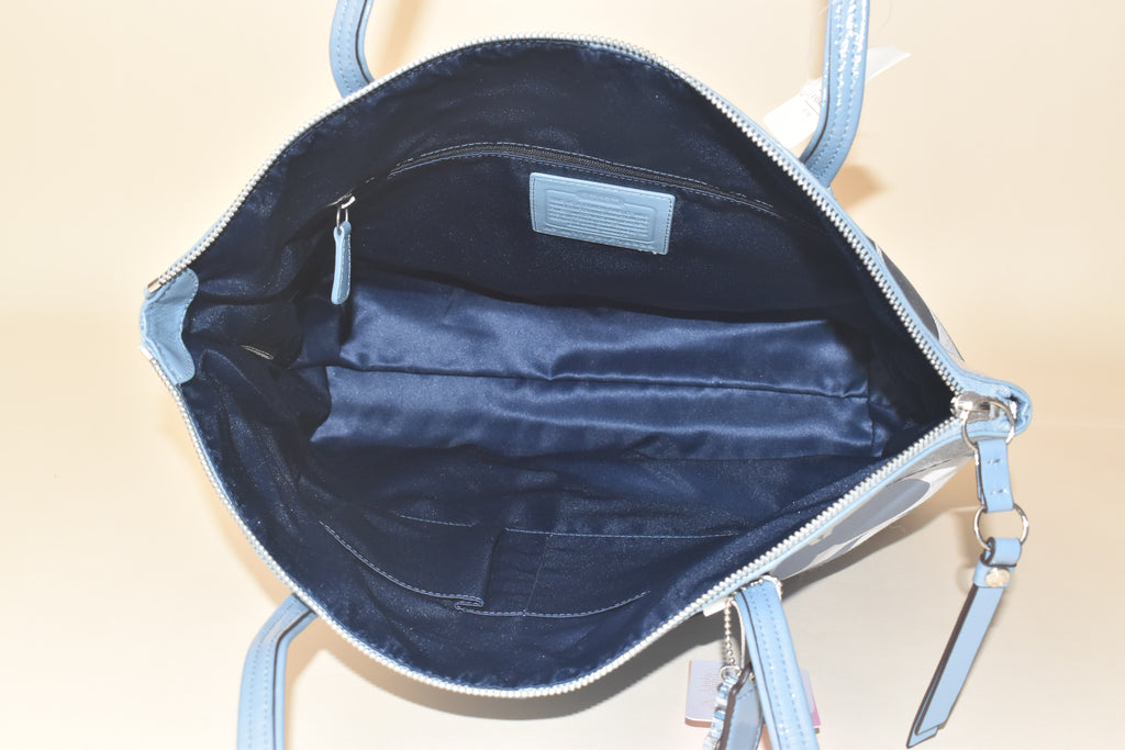 Coach Laura Signature Tote – Pool Blue