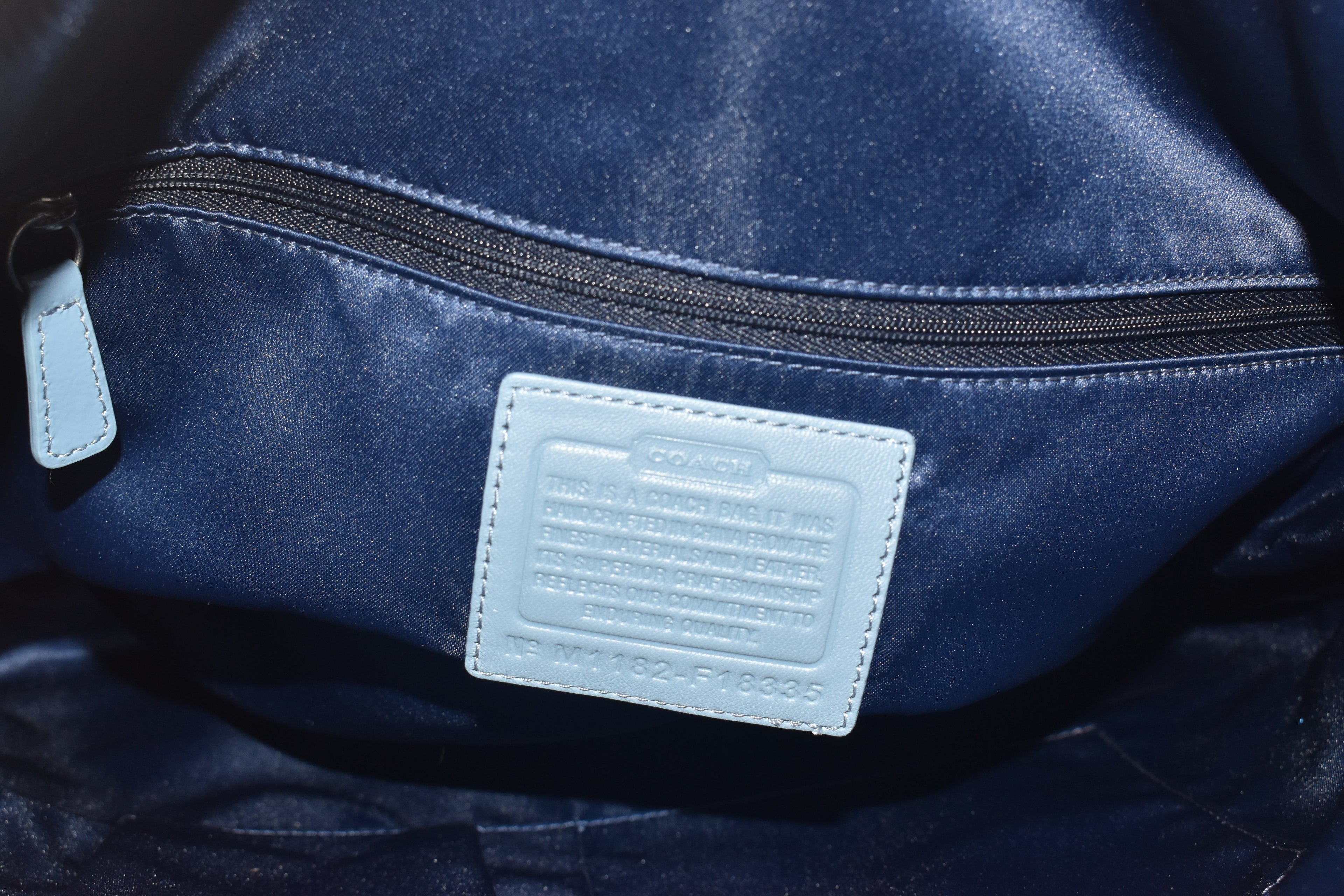 Coach Laura Signature Tote – Pool Blue