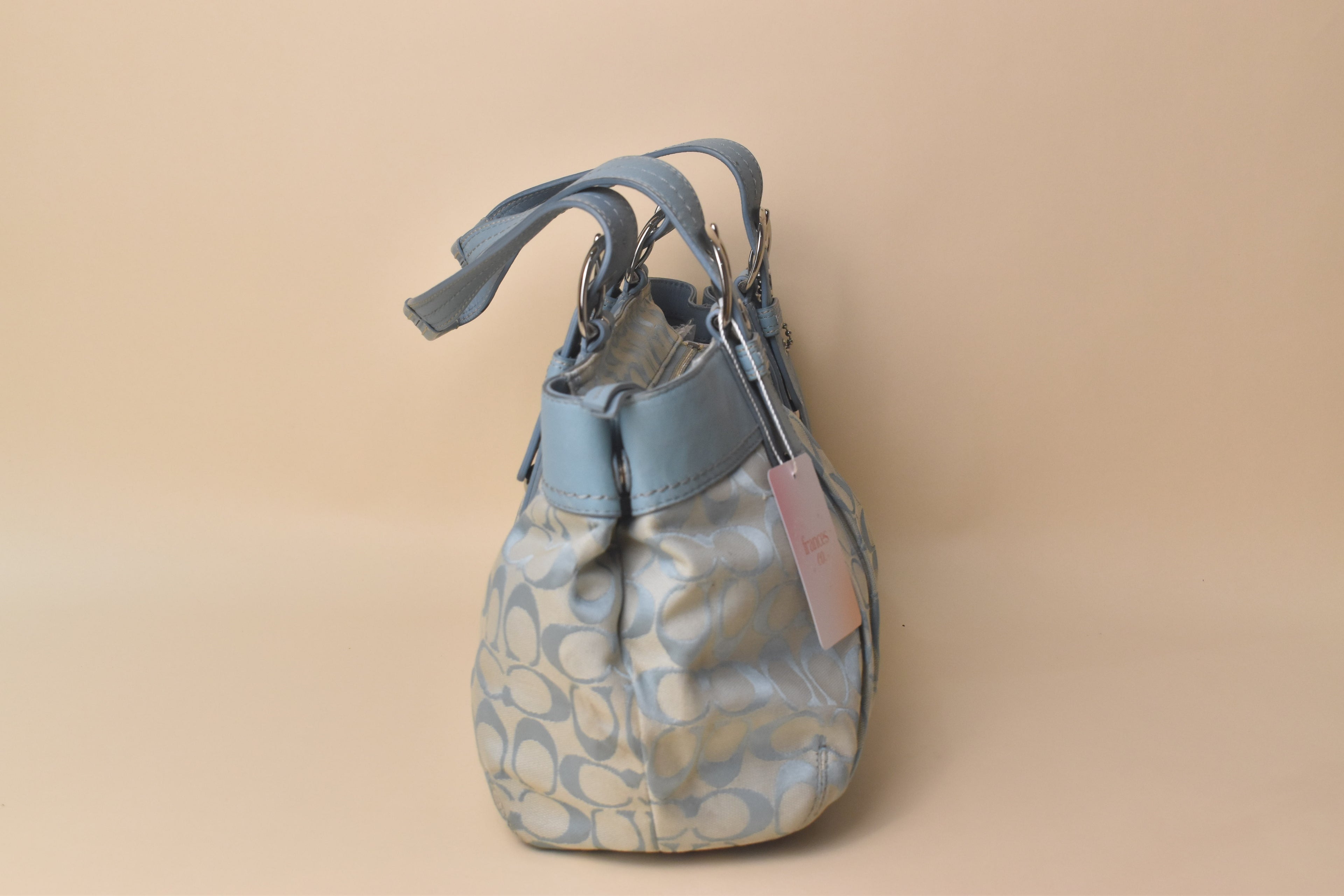 Coach Signature Soho Pleated Tote – Baby Blue