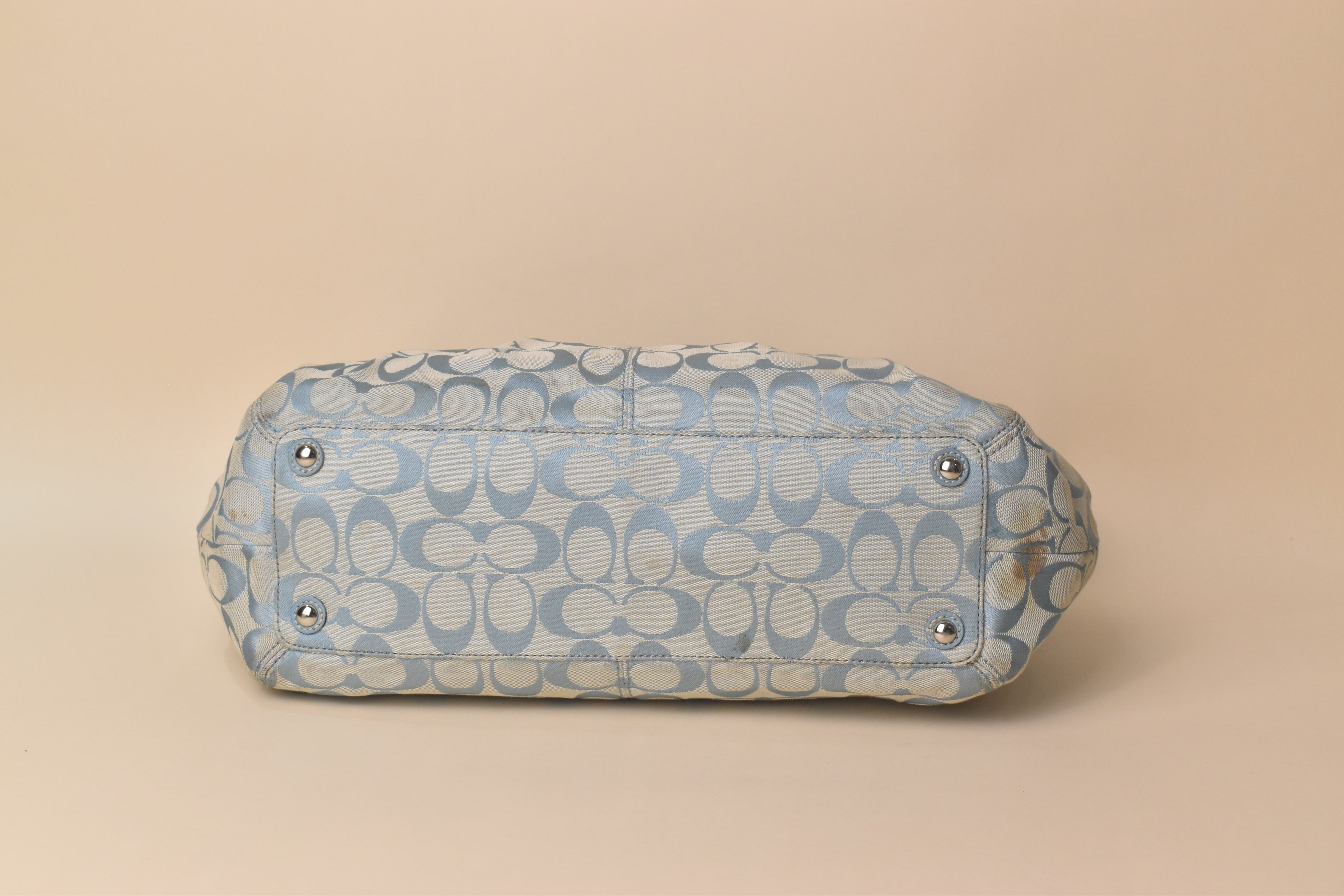 Coach Signature Soho Pleated Tote – Baby Blue
