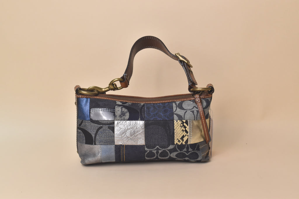 Coach Patchwork Baguette – Blue Multi