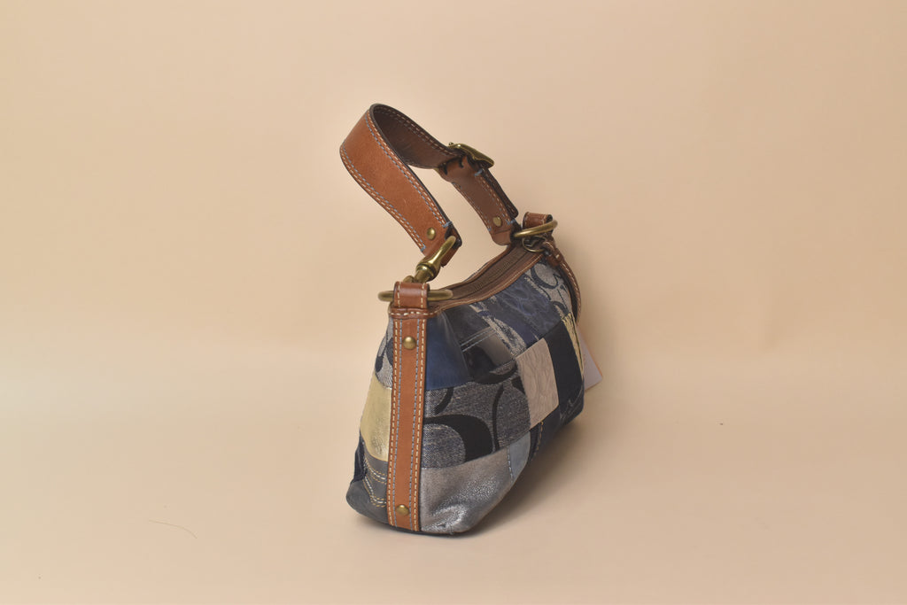 Coach Patchwork Baguette – Blue Multi