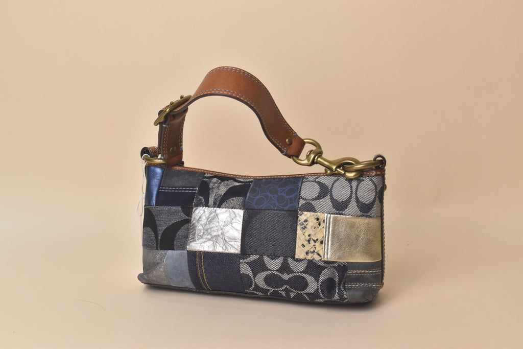Coach Patchwork Baguette – Blue Multi