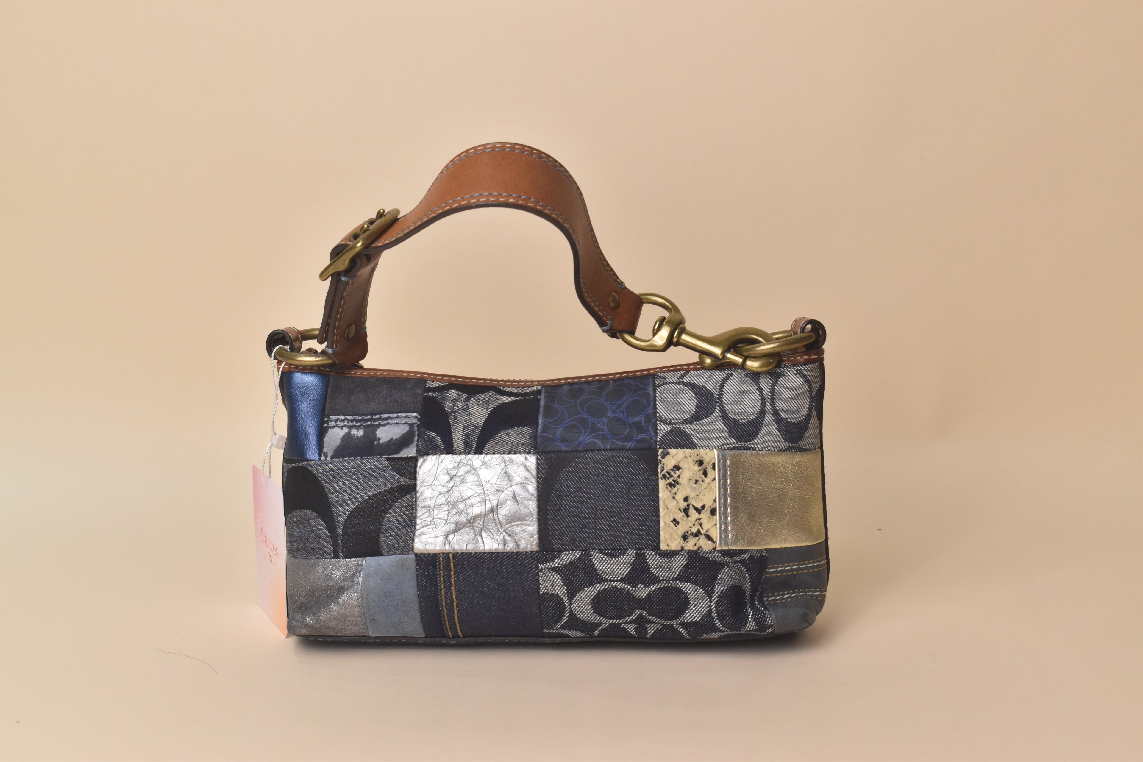Coach Patchwork Baguette – Blue Multi