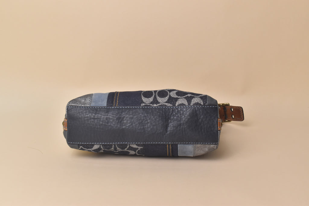 Coach Patchwork Baguette – Blue Multi