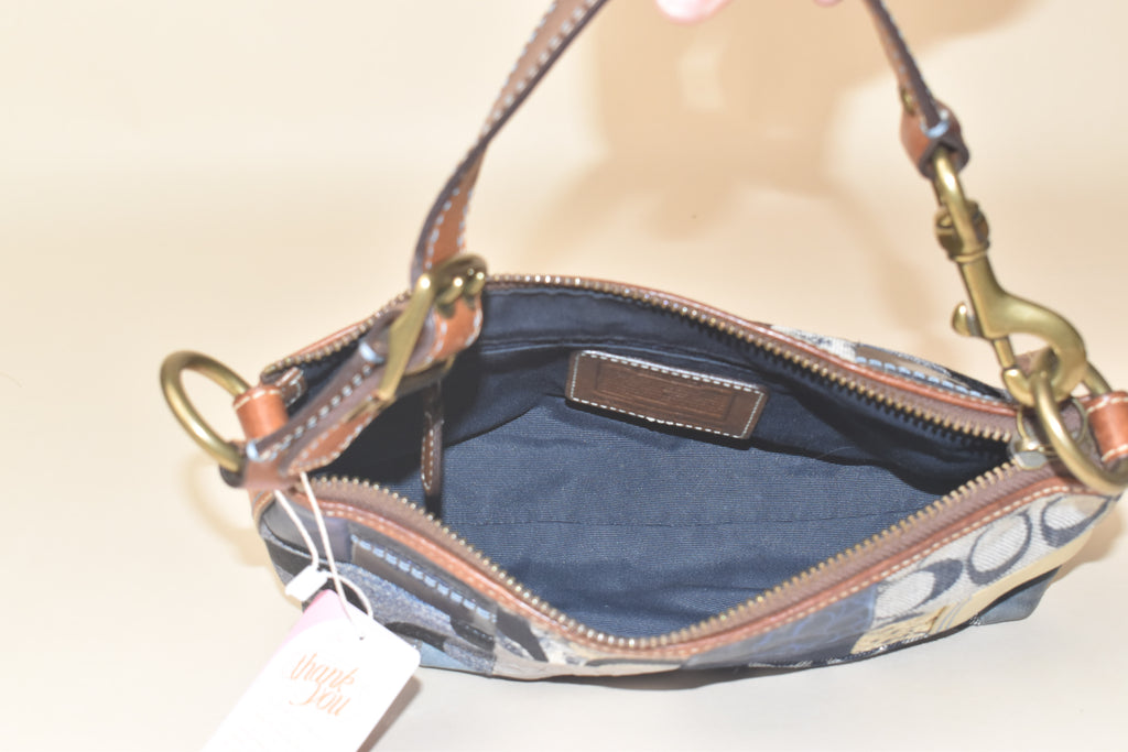 Coach Patchwork Baguette – Blue Multi