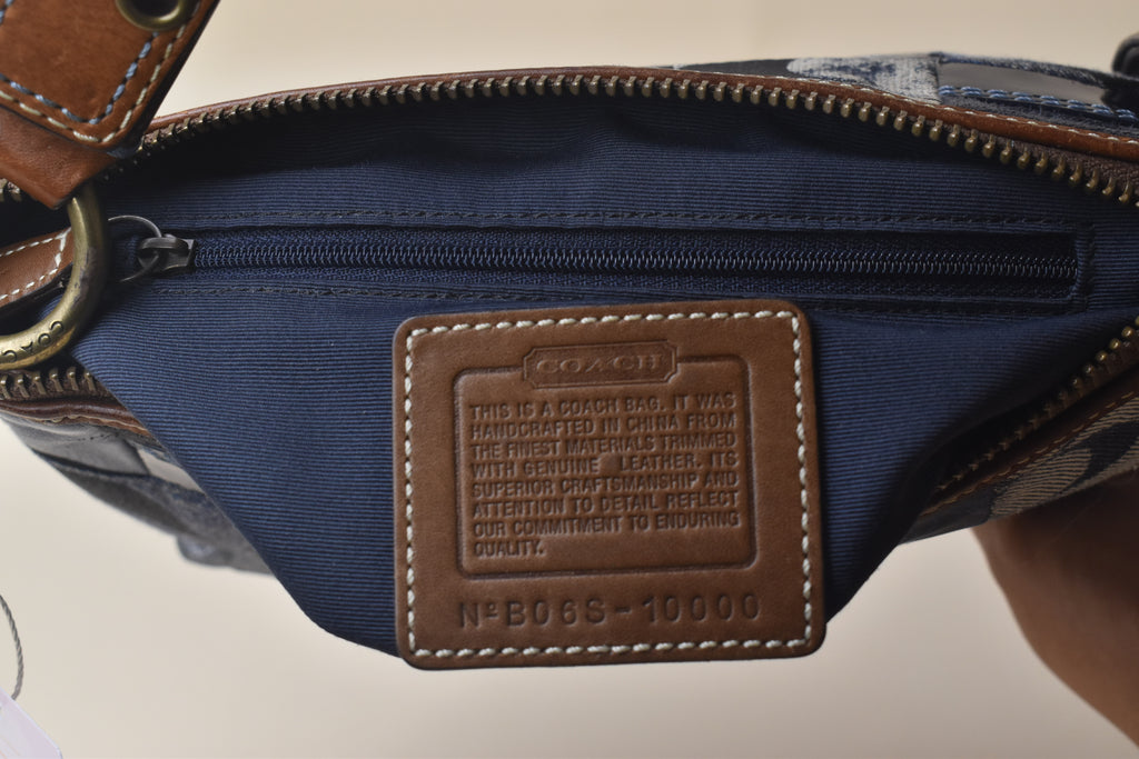 Coach Patchwork Baguette – Blue Multi