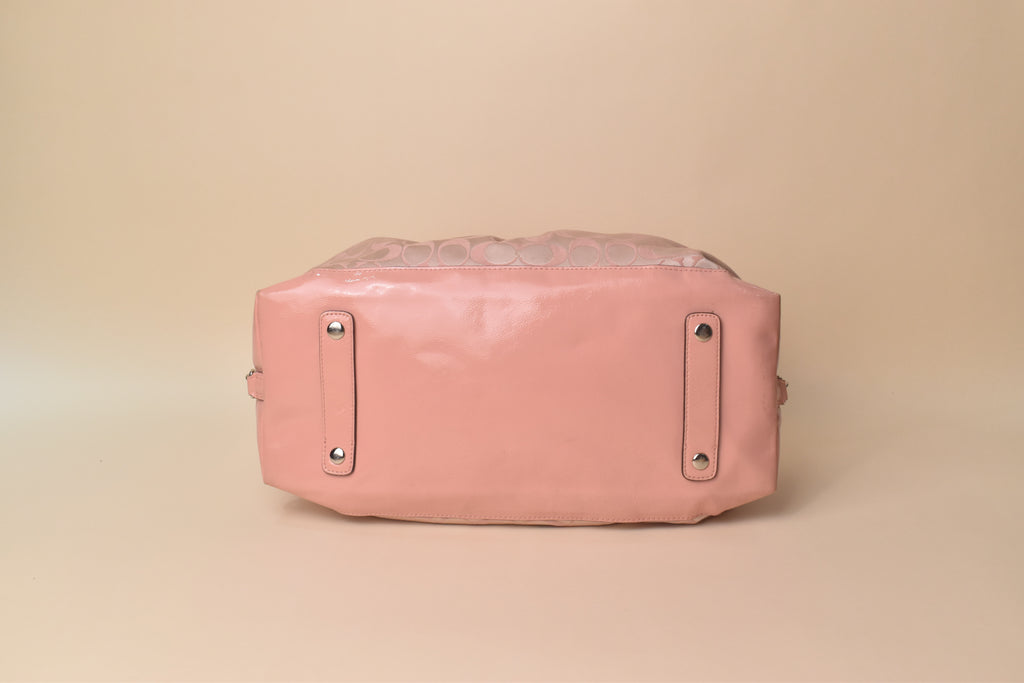 Coach Medium Ashley Signature Sateen Satchel – Peony Pink