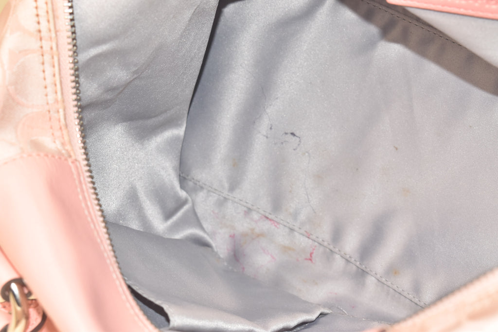 Coach Medium Ashley Signature Sateen Satchel – Peony Pink