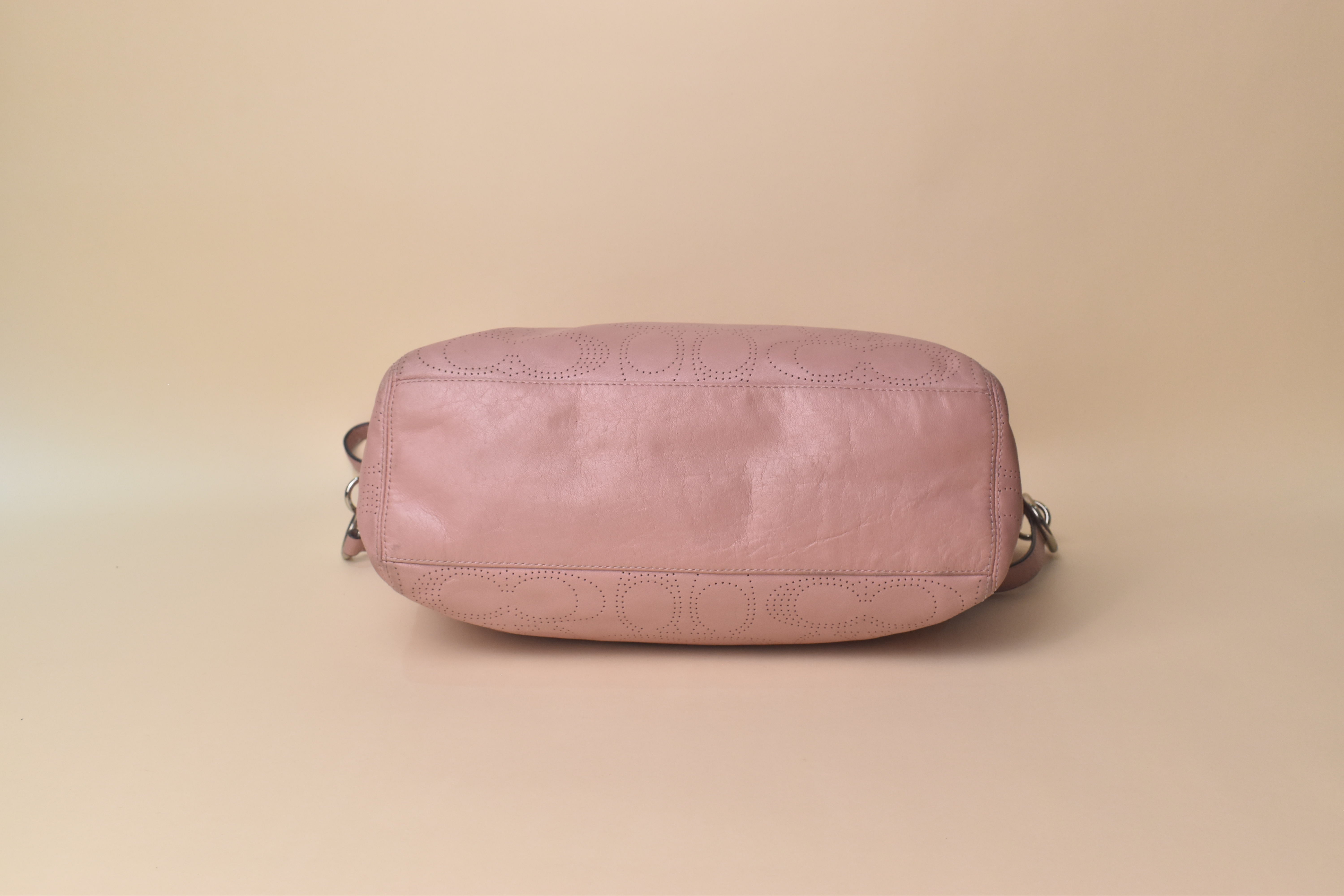 Coach Madison Op Art Perforated Sophia Satchel 2WAY – Blush Pink