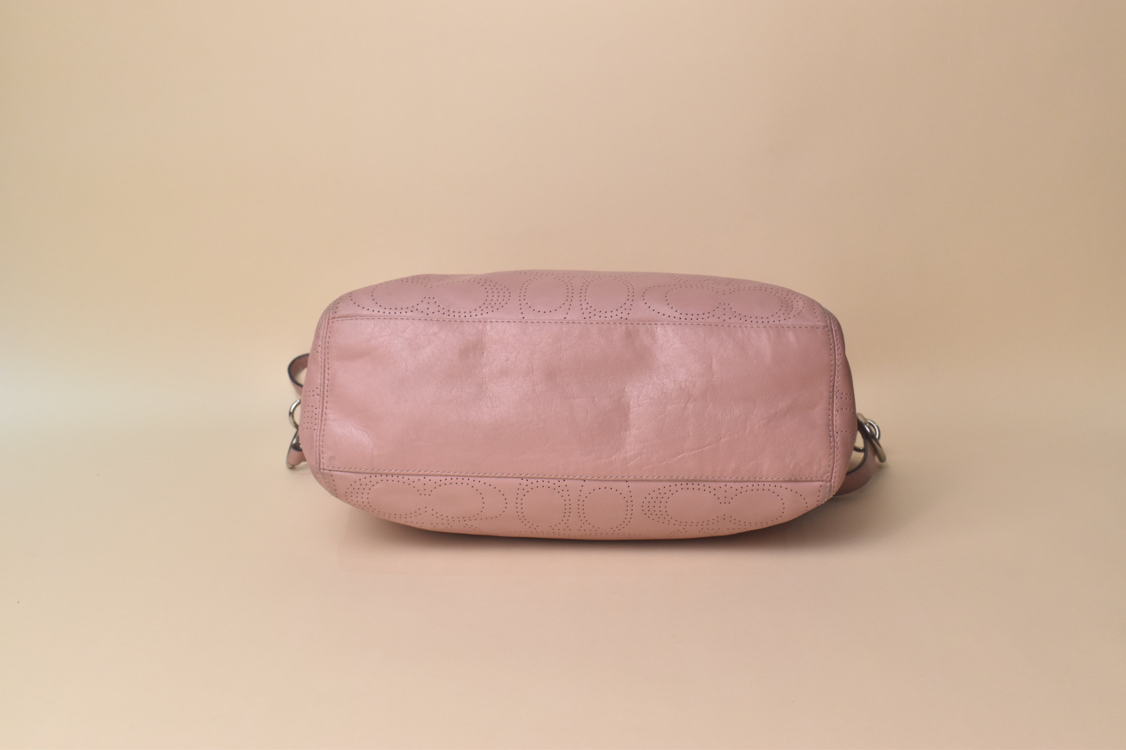 Coach Madison Op Art Perforated Sophia Satchel 2WAY – Blush Pink