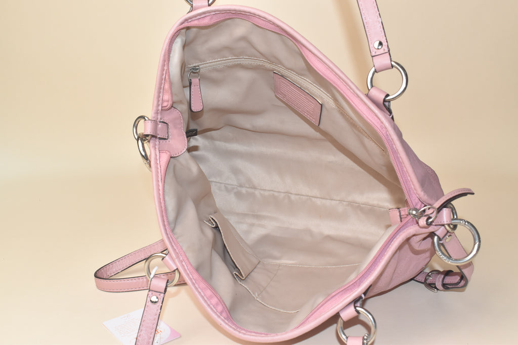Coach Madison Op Art Perforated Sophia Satchel 2WAY – Blush Pink