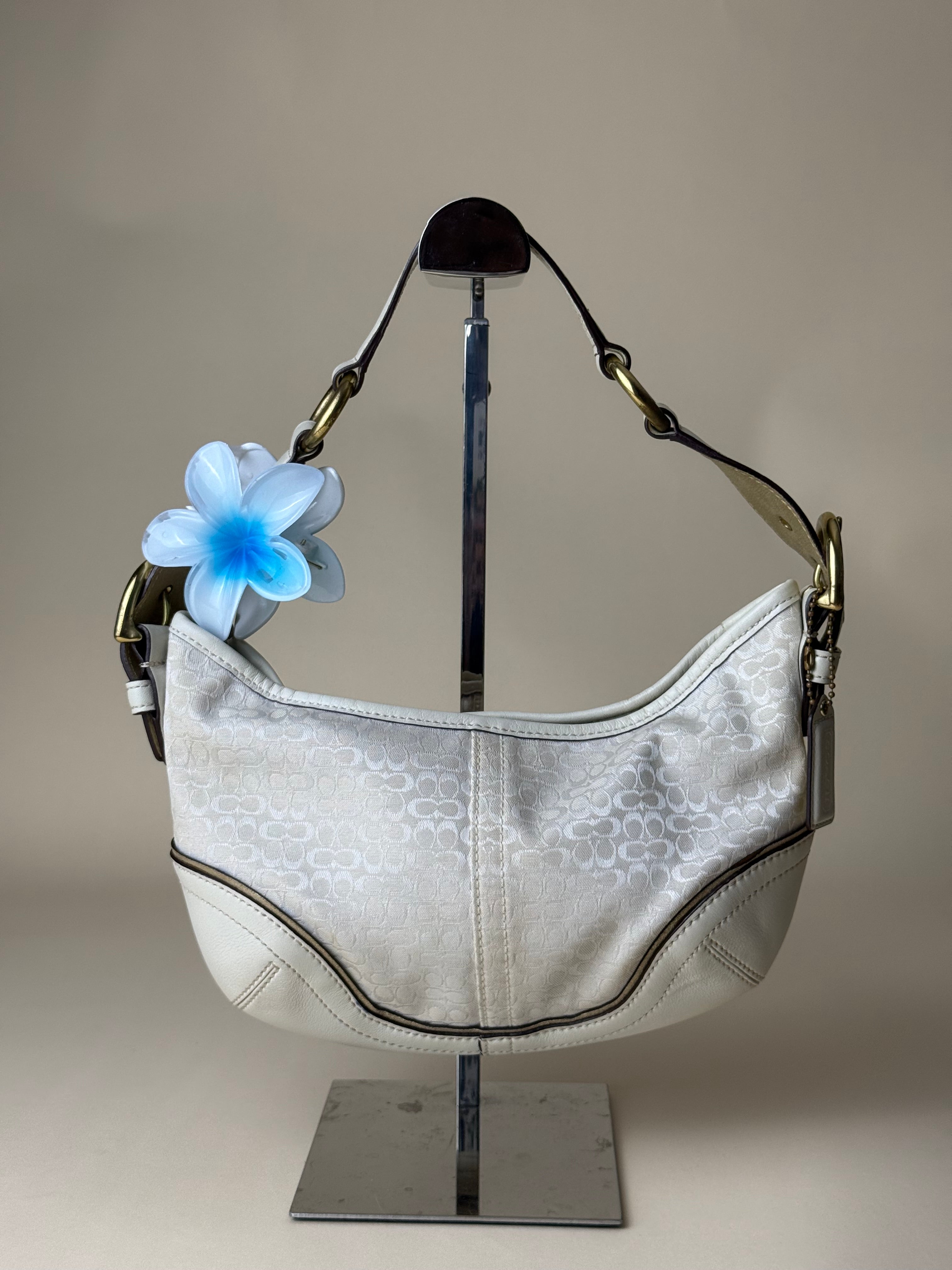 Coach mini hobo in white