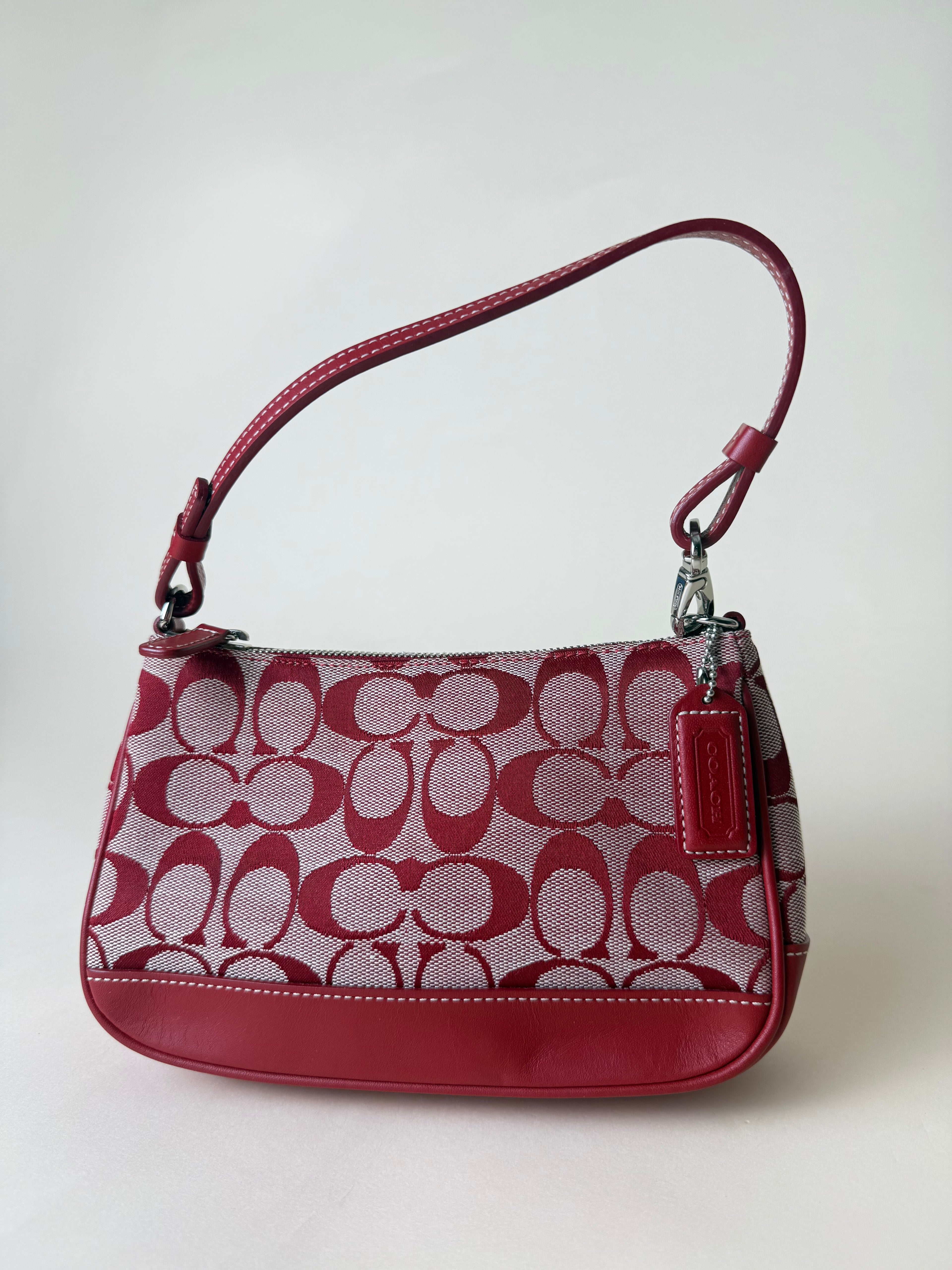 Coach Demi Pochette Mini Signature - Red