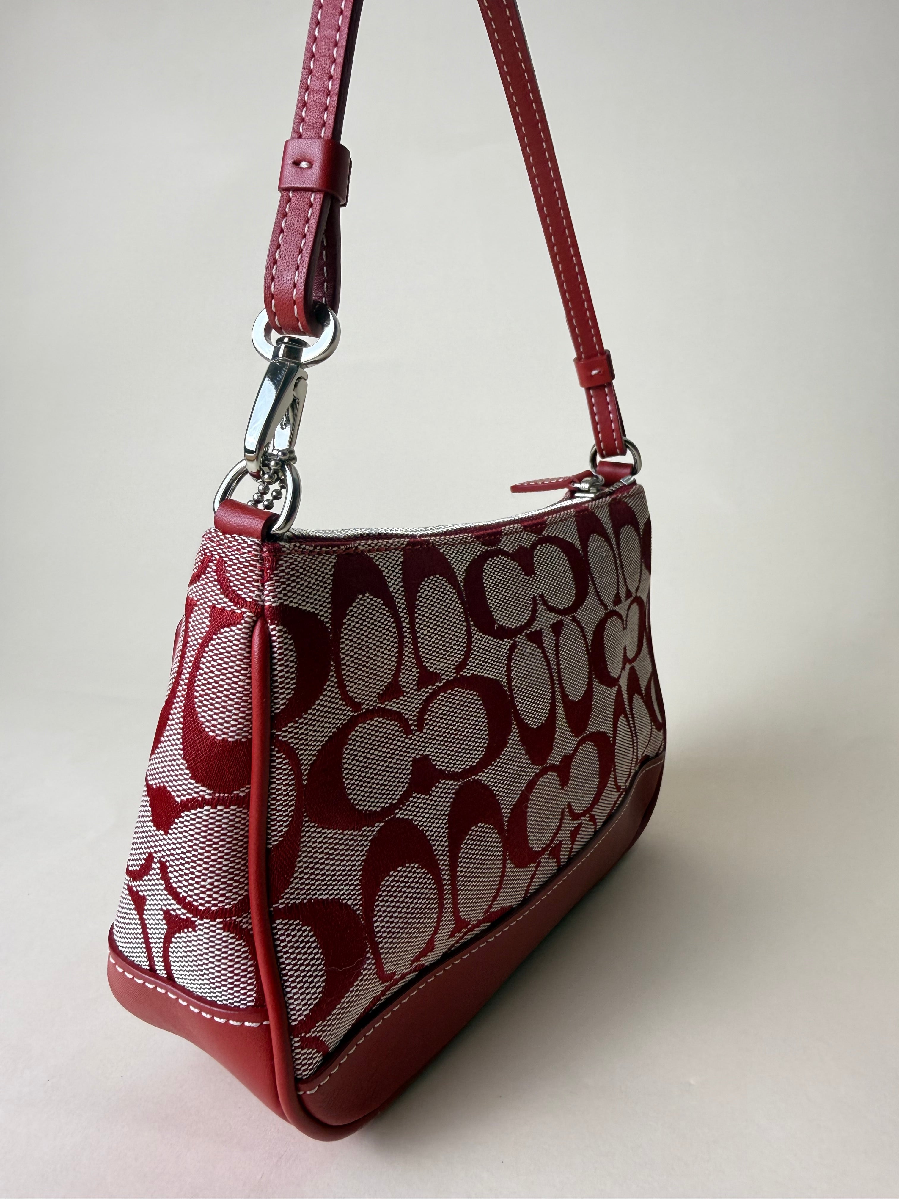 Coach Demi Pochette Mini Signature - Red