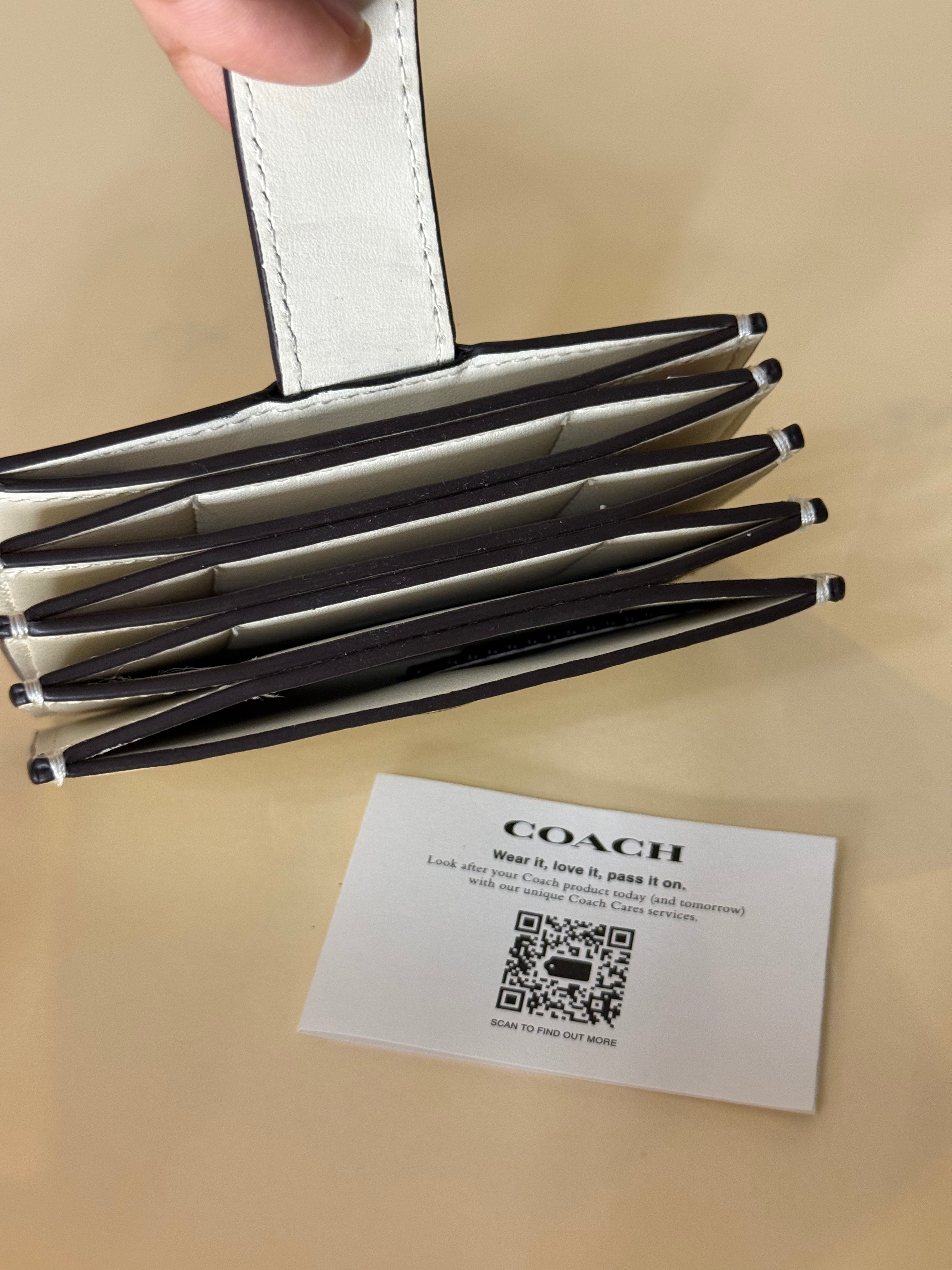 Coach Card Holder Wallet in White