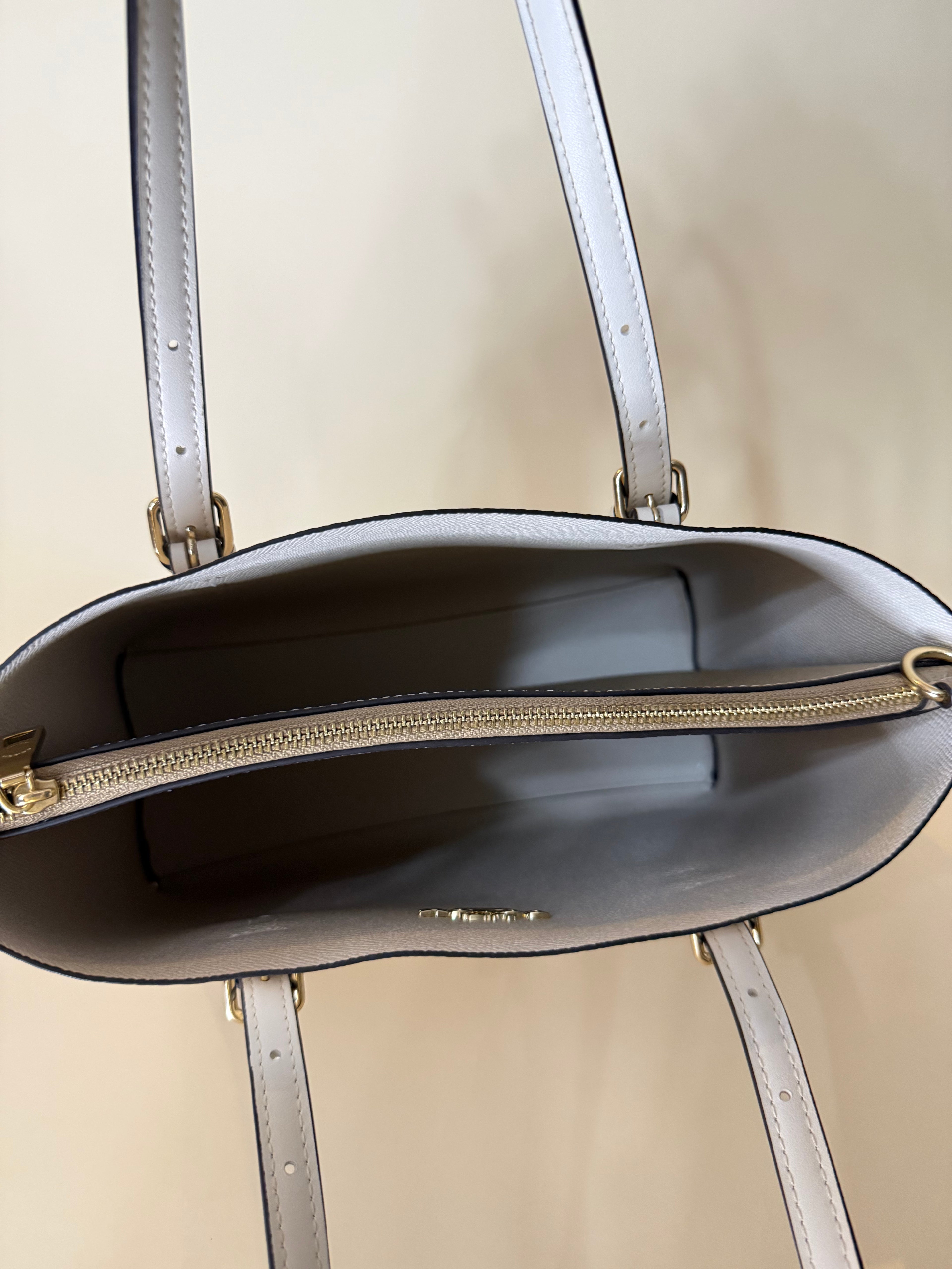 Coach Mollie Tote in Signature Canvas (white)