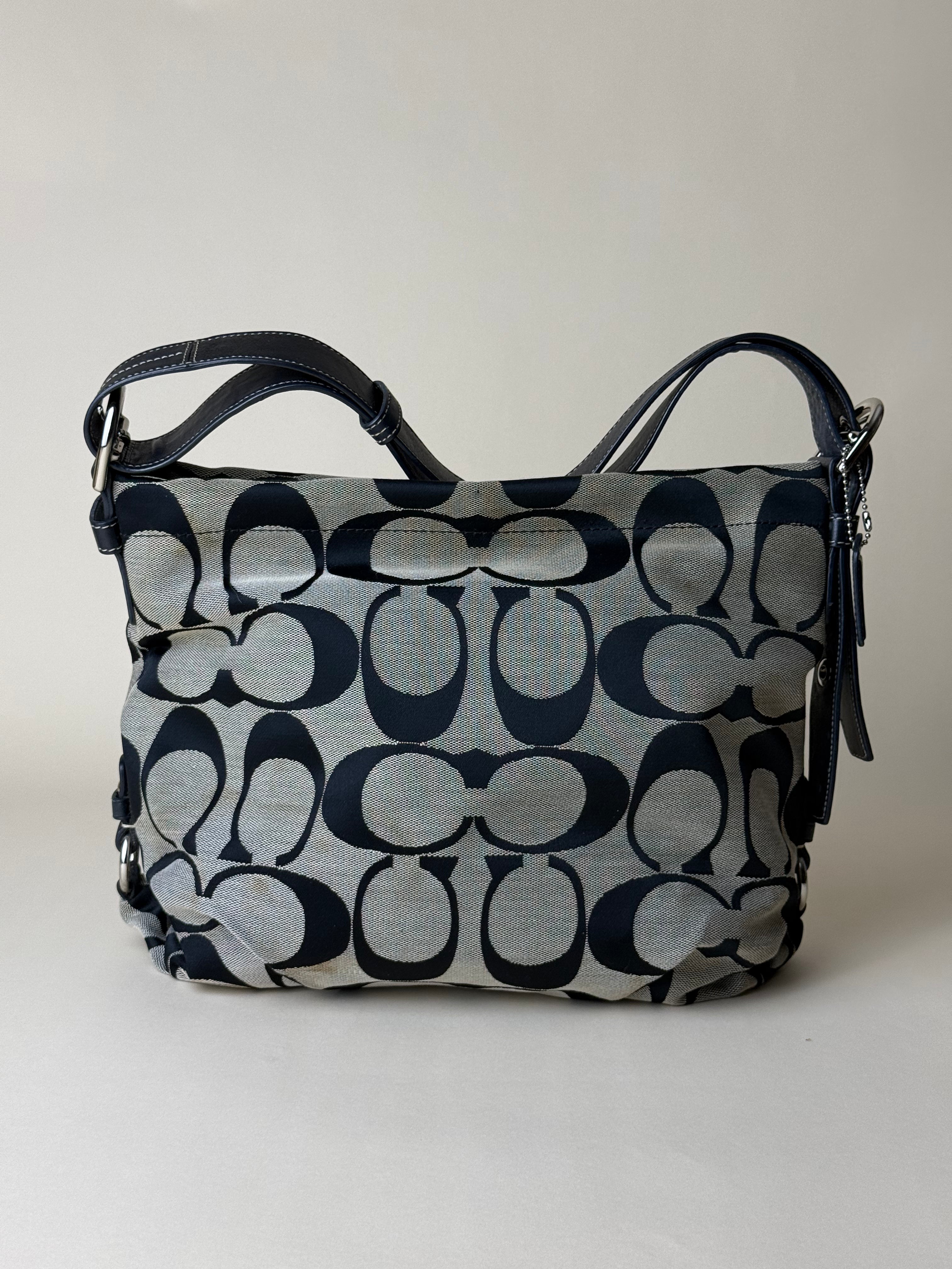 Coach Hobo in Signature Jacquard 2WAY black gray