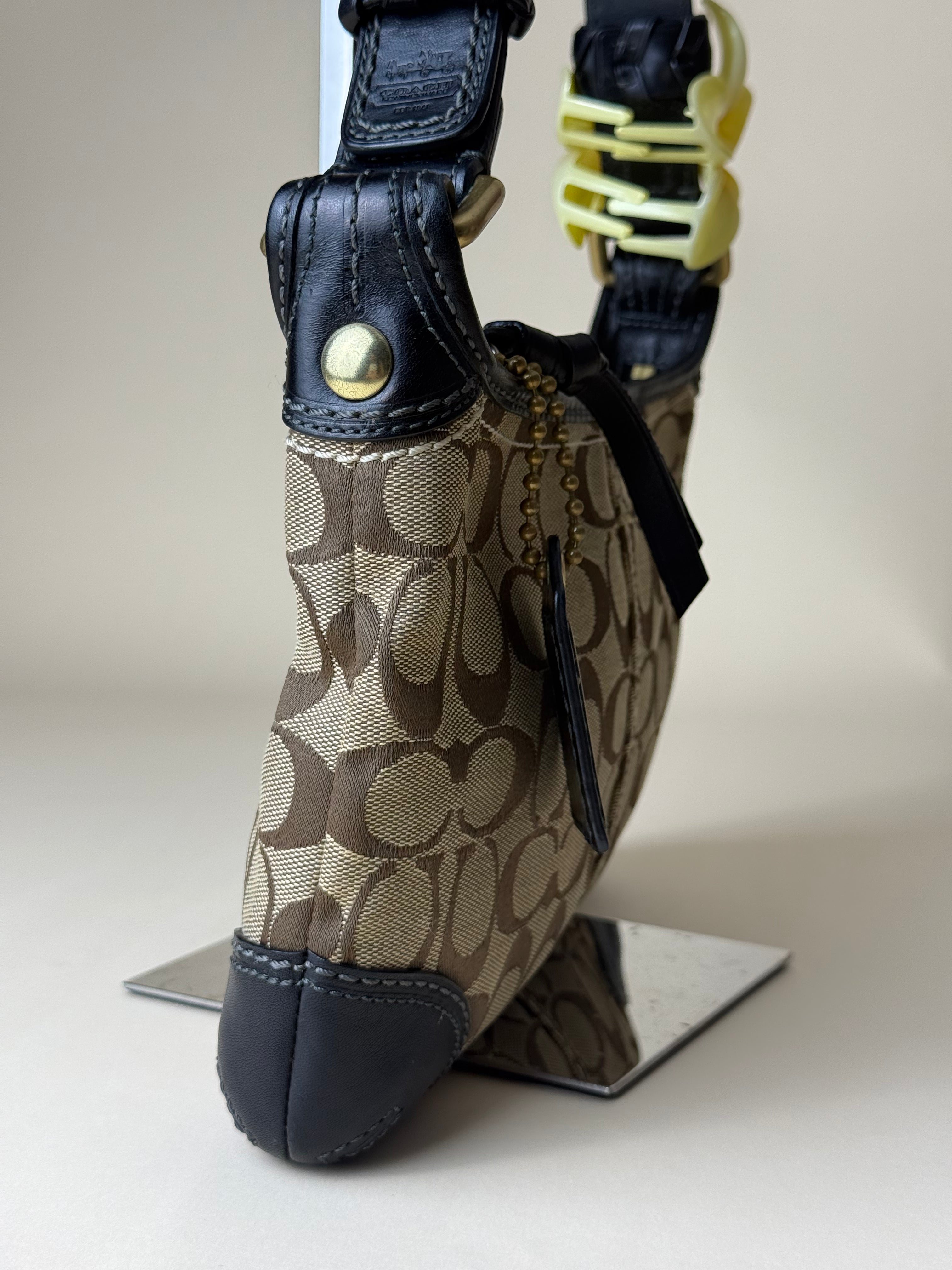 Coach Bleecker Signature Jacquard  Baguette Shoulder Bag