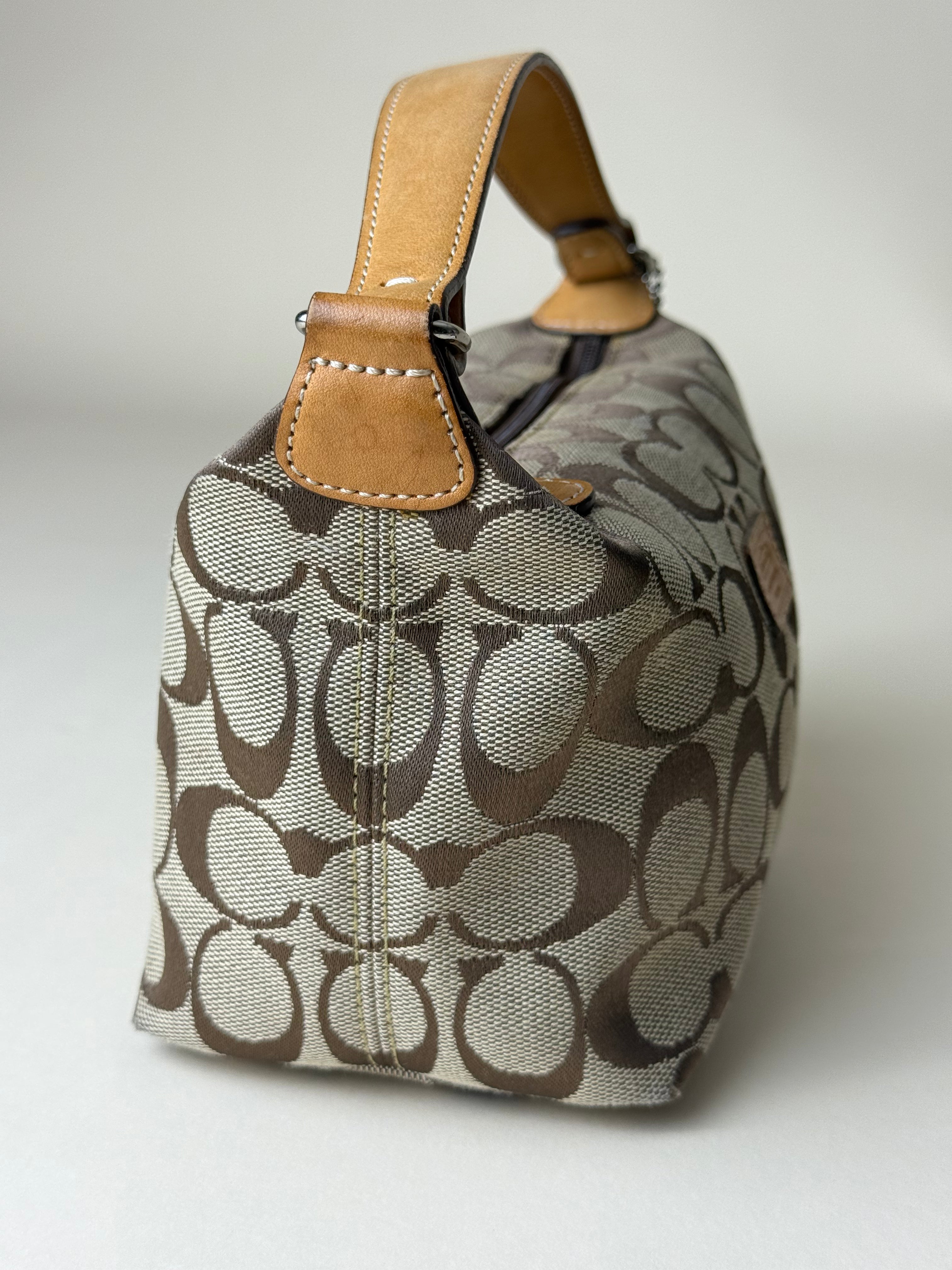 Coach Signature Jacquard Mini Pouch Handbag